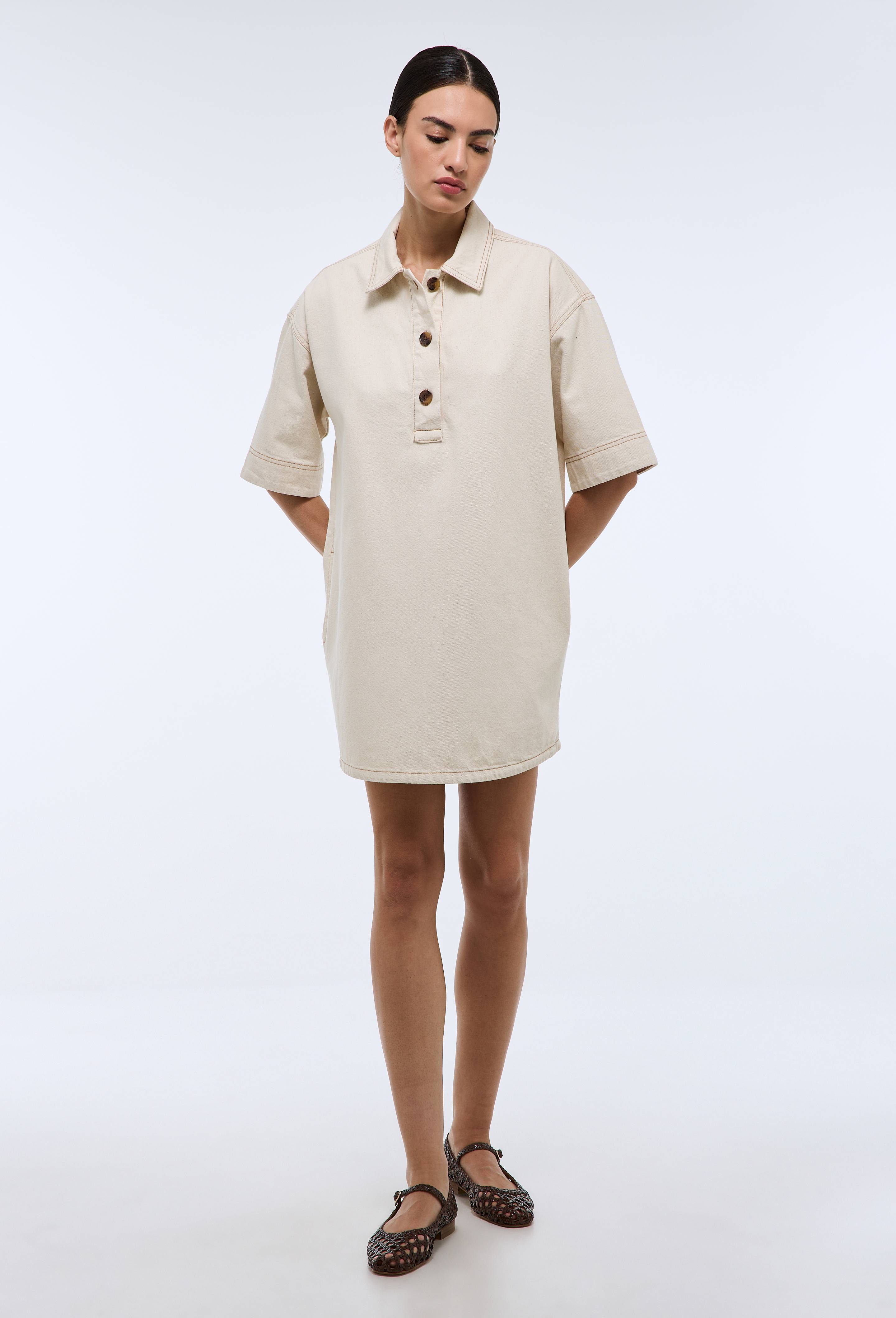 Robe courte en denim en coton - MONOPRIX - Modalova
