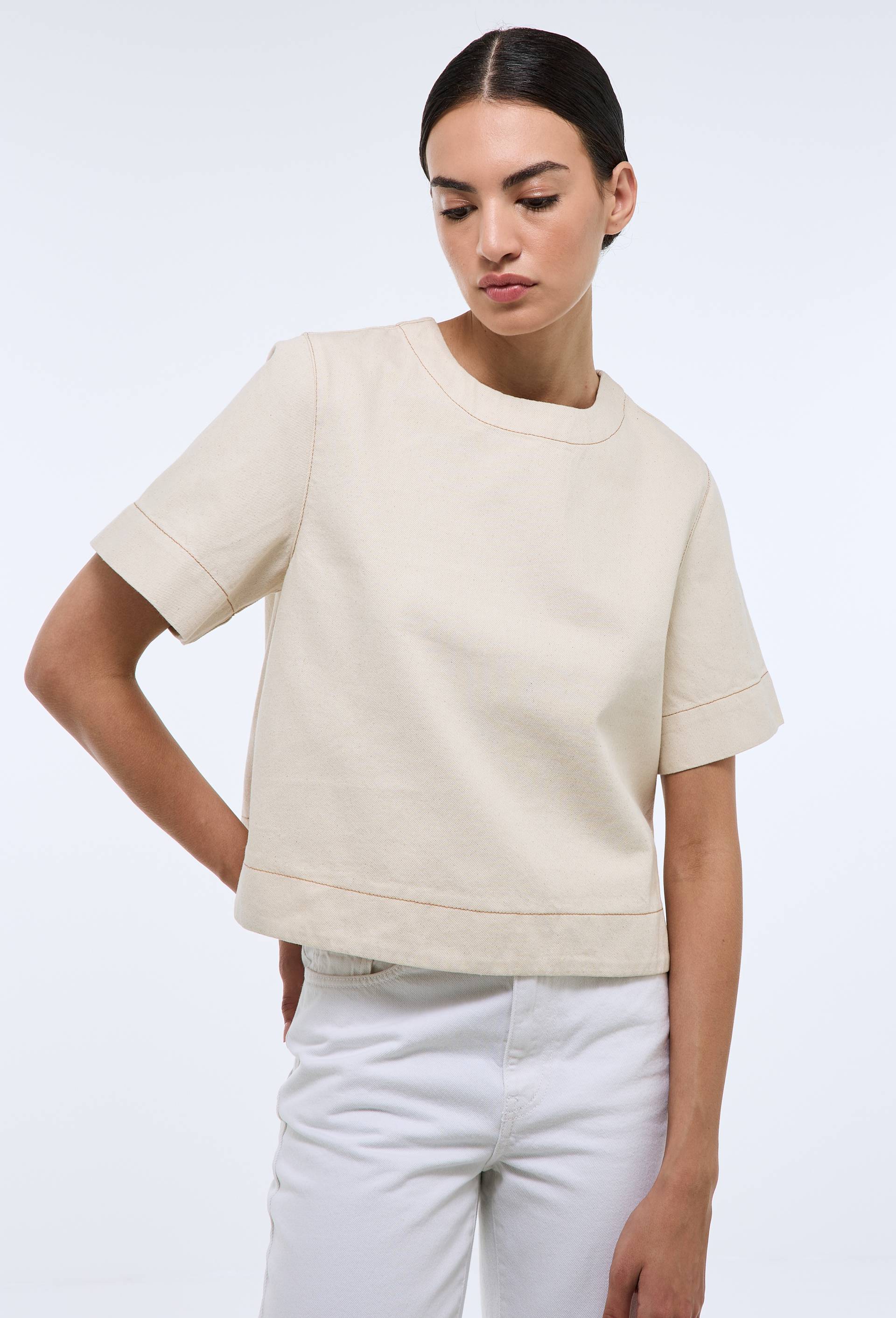 Top manches courtes détails dos en coton BIO GOTS - MONOPRIX - Modalova