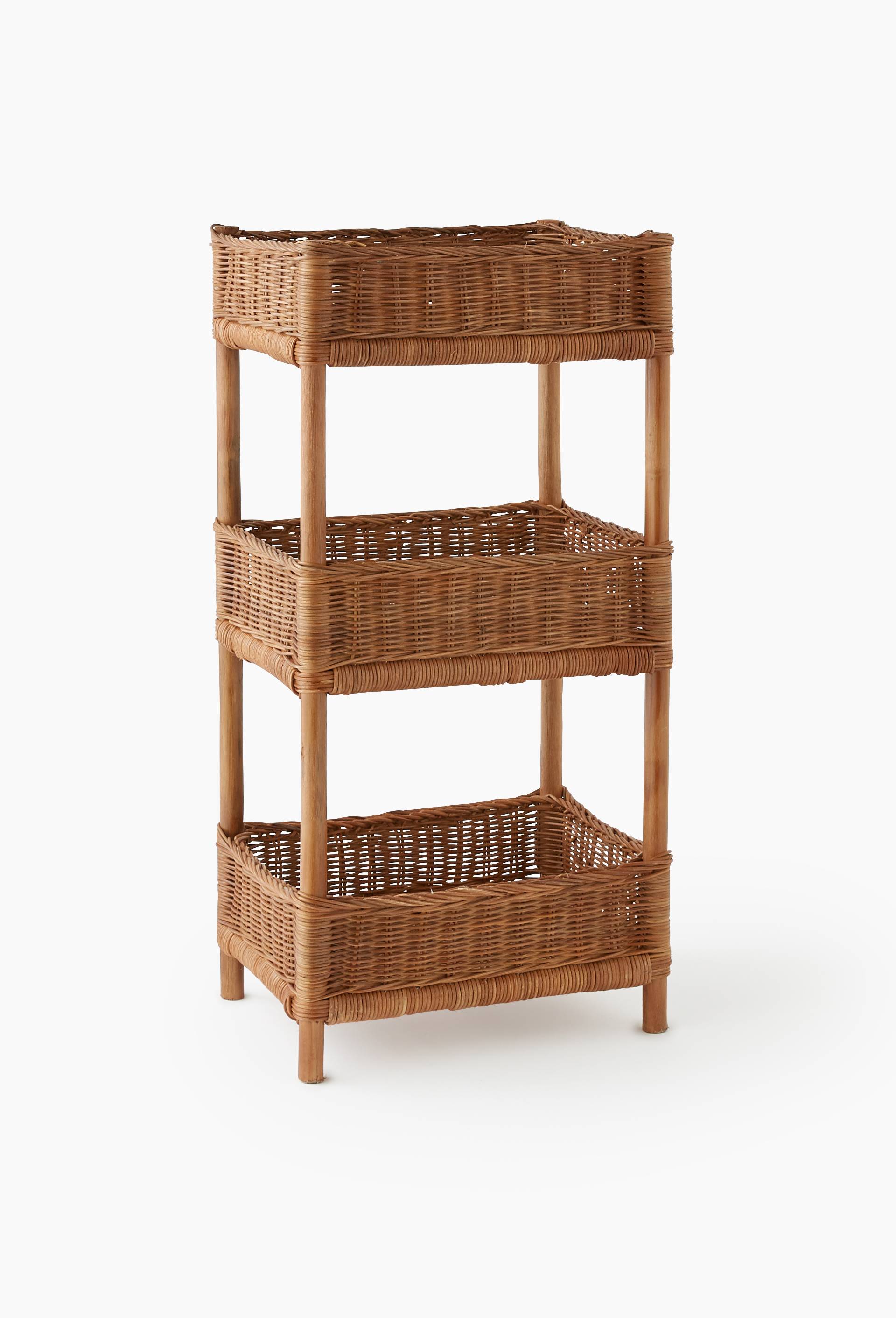 Meuble de rangement, H65x29x36, en rotin, Beige clair, large image number 0