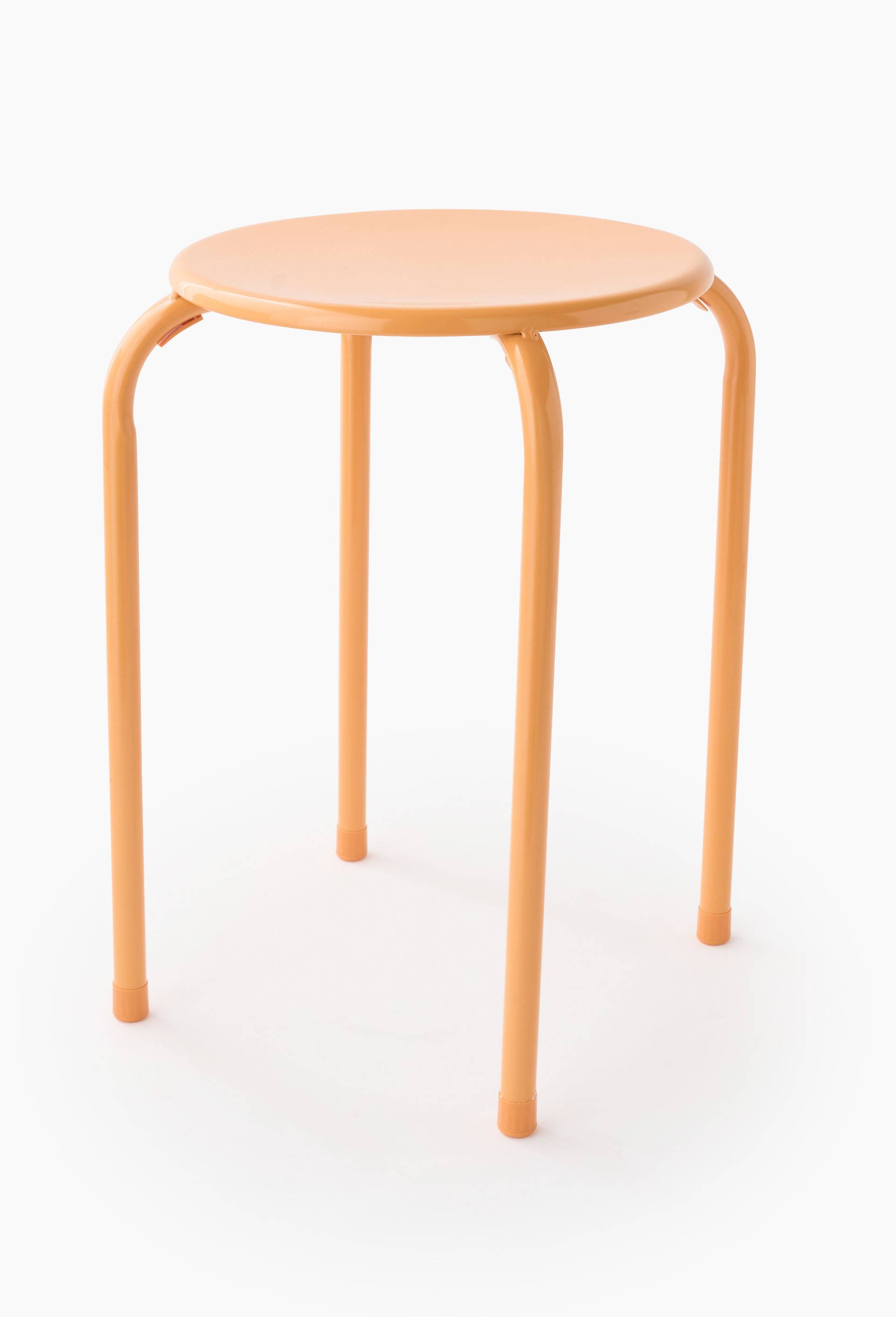 Tabouret empilable, 30xH45cm, en m&eacute;tal, Orange fonc&eacute;, large image number 0
