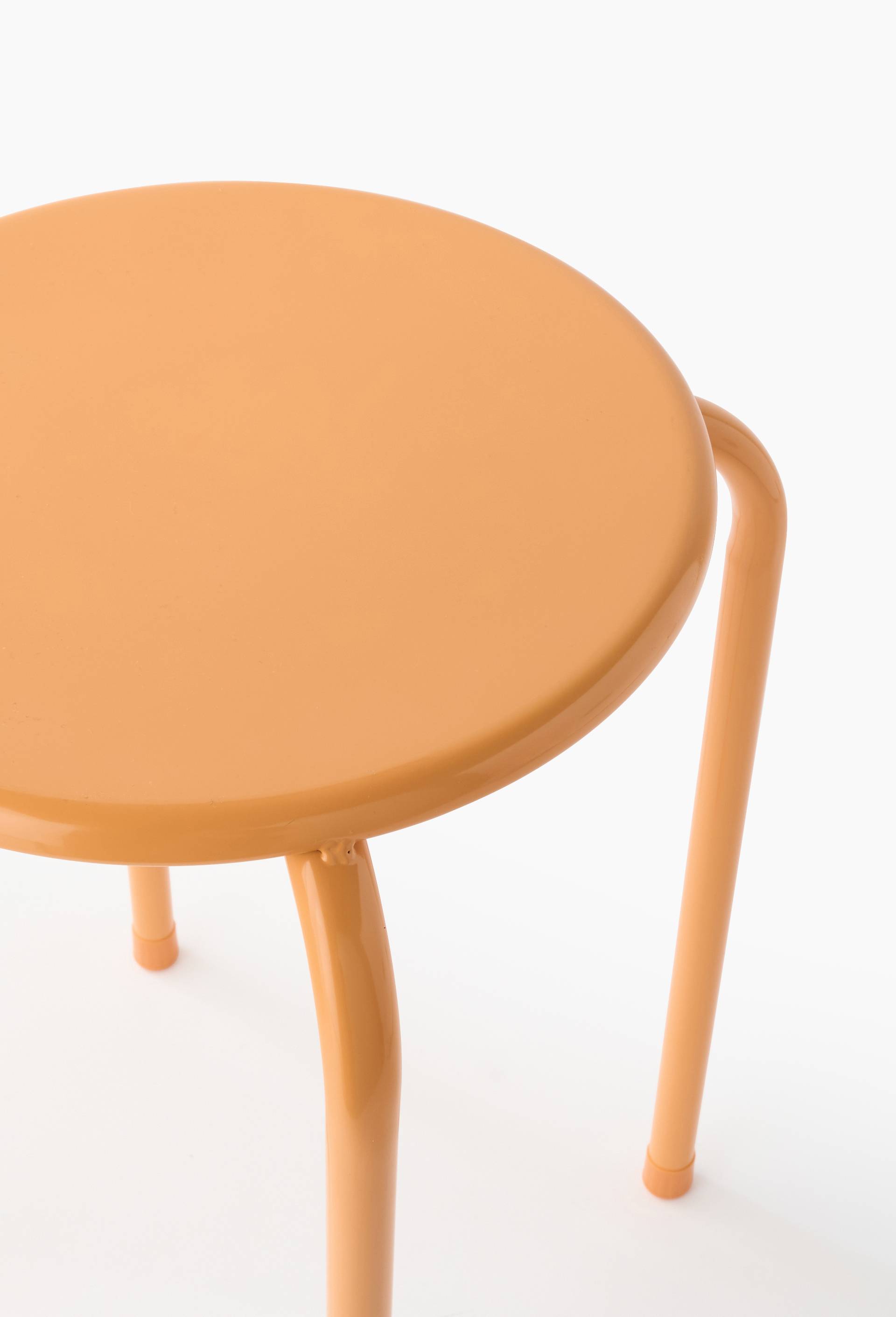 Tabouret empilable, 30xH45cm, en m&eacute;tal, Orange fonc&eacute;, large image number 1