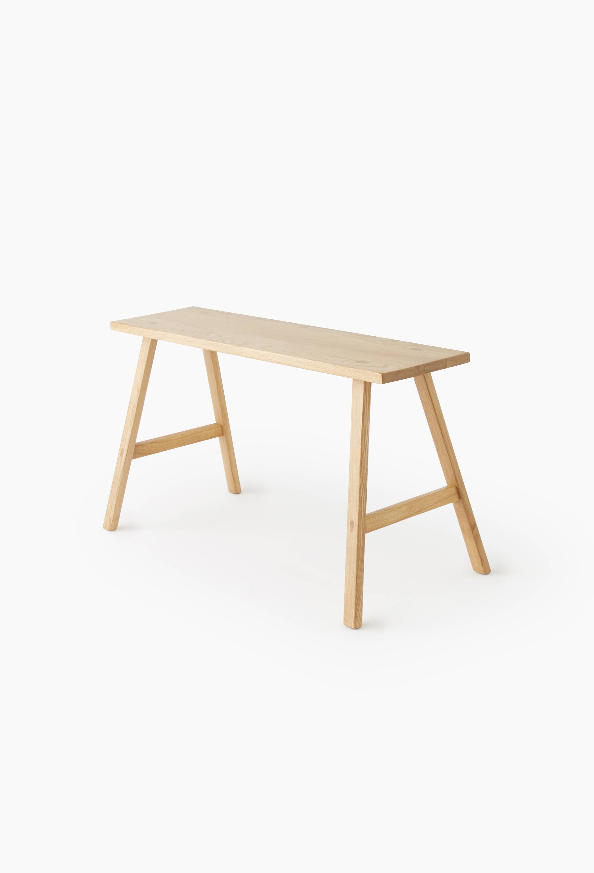 Banc, H44 X P36 X L80CM, en bois de ch&ecirc;ne, Blanc, large image number 0