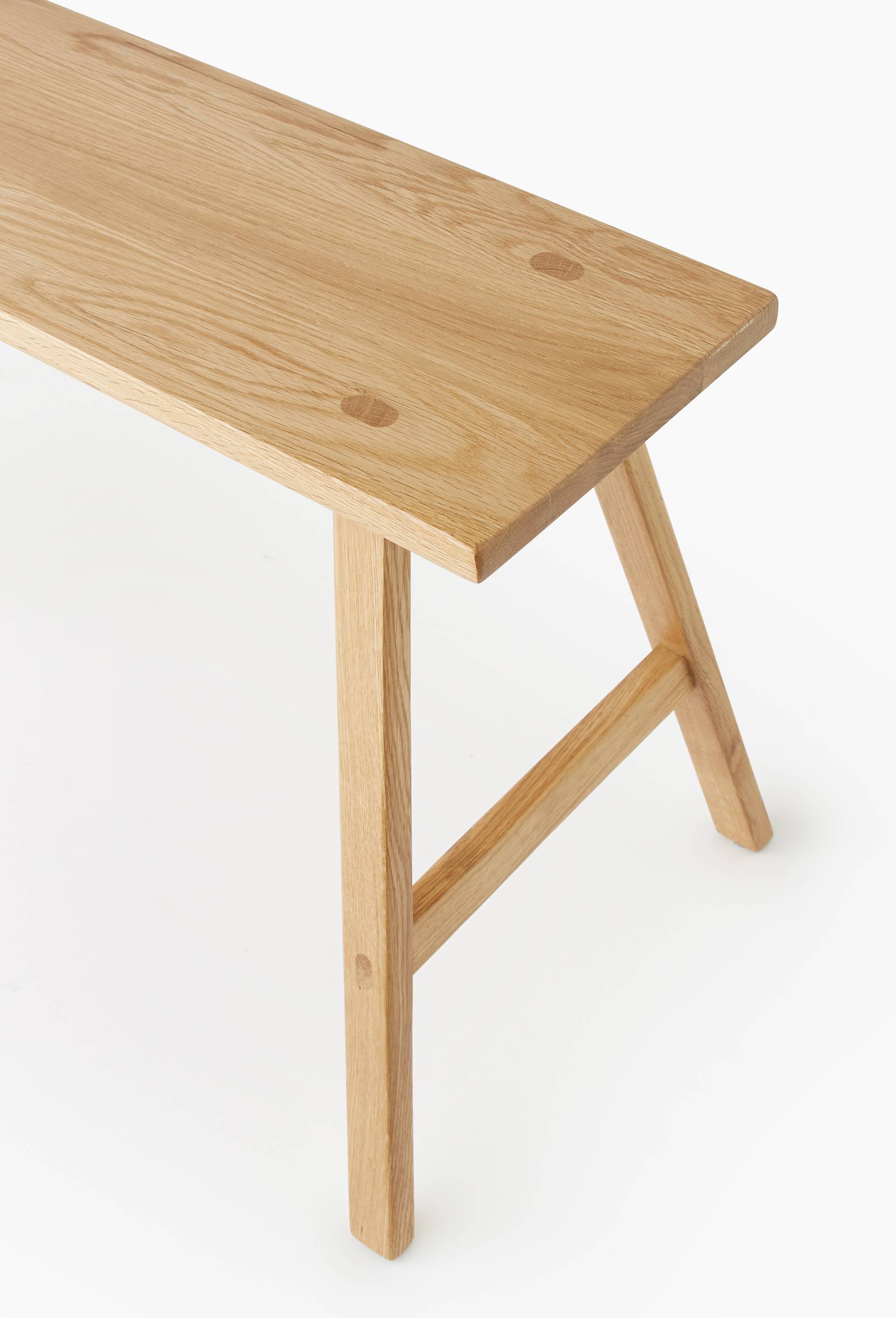 Banc, H44 X P36 X L80CM, en bois de ch&ecirc;ne, Blanc, large image number 1