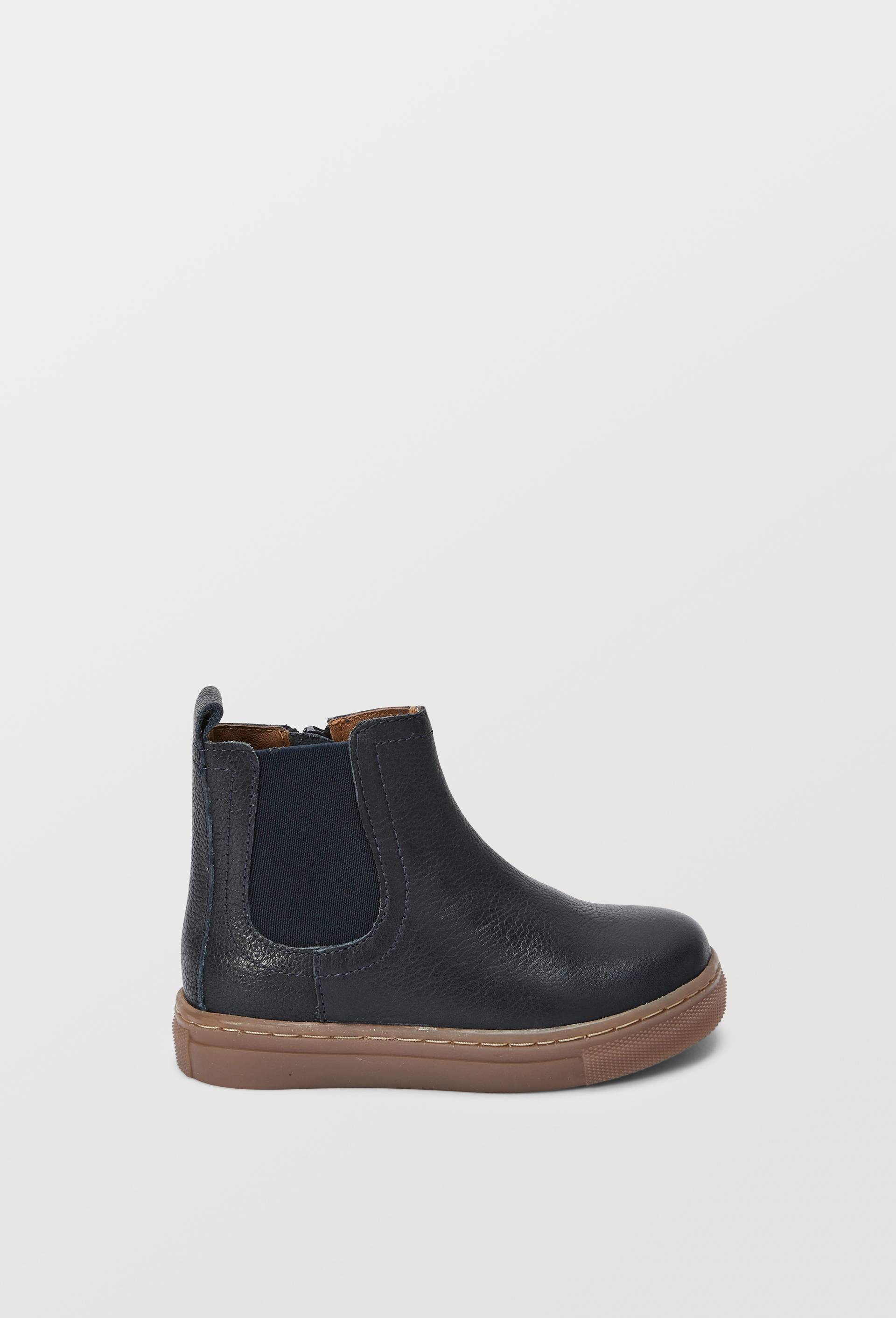 Bottines chelsea en cuir responsable, Bleu fonc&eacute;, large image number 0