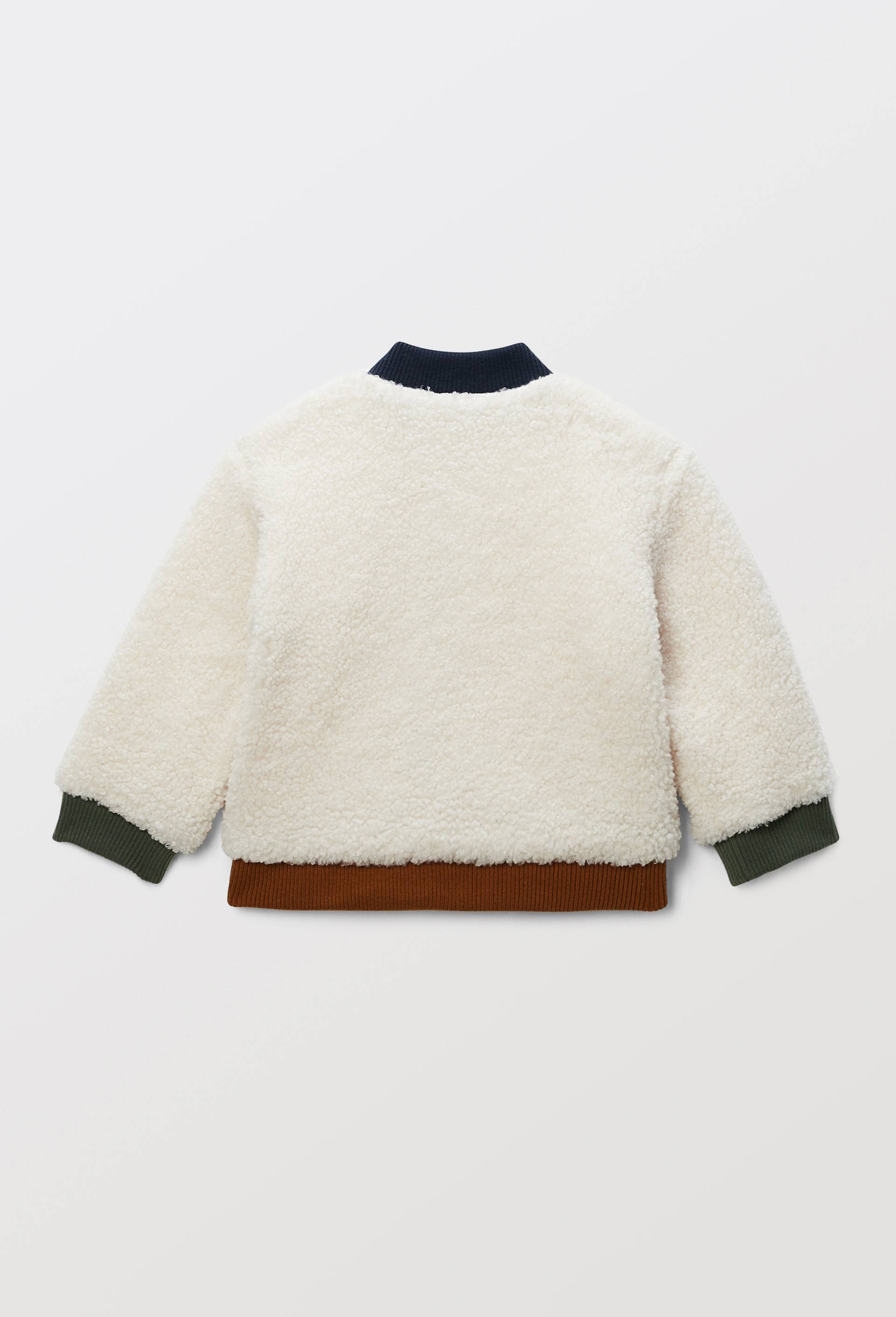 veste col teddy en sherpa, Brun clair, large image number 1
