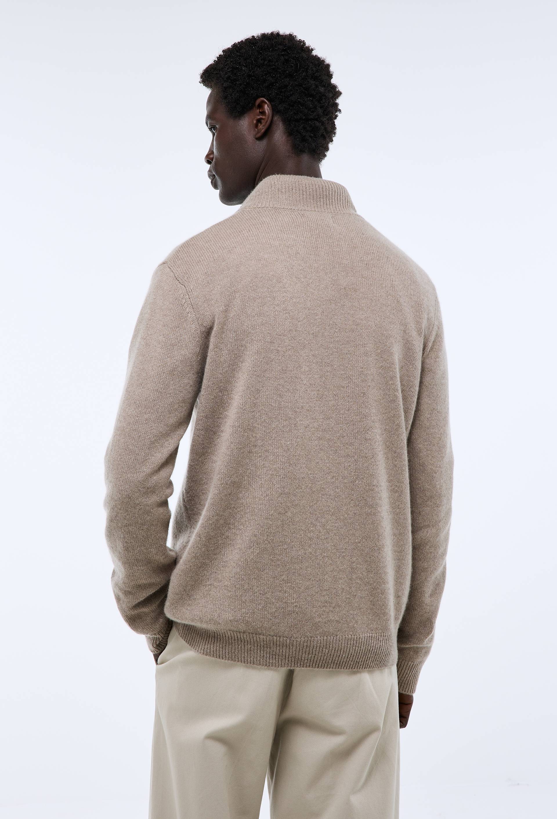 Gilet zipp&eacute; en cachemire, Beige, large image number 2