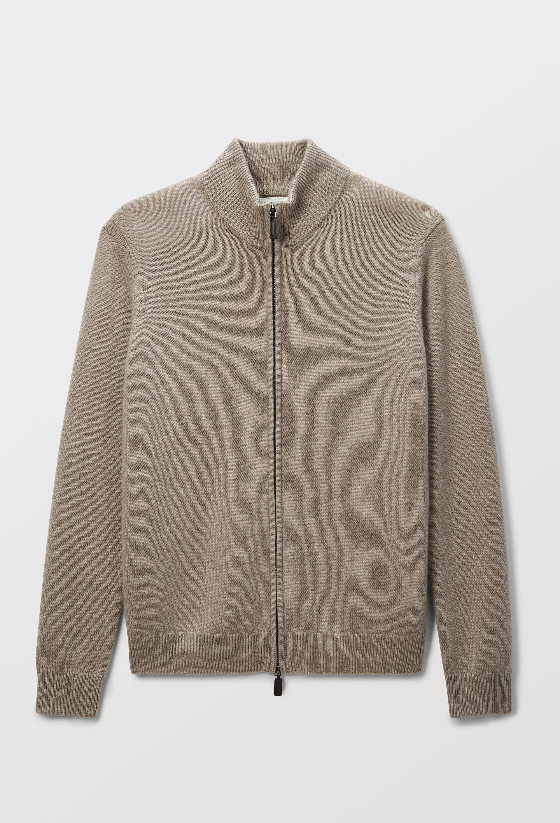 Gilet zipp&eacute; en cachemire, Beige, large image number 3