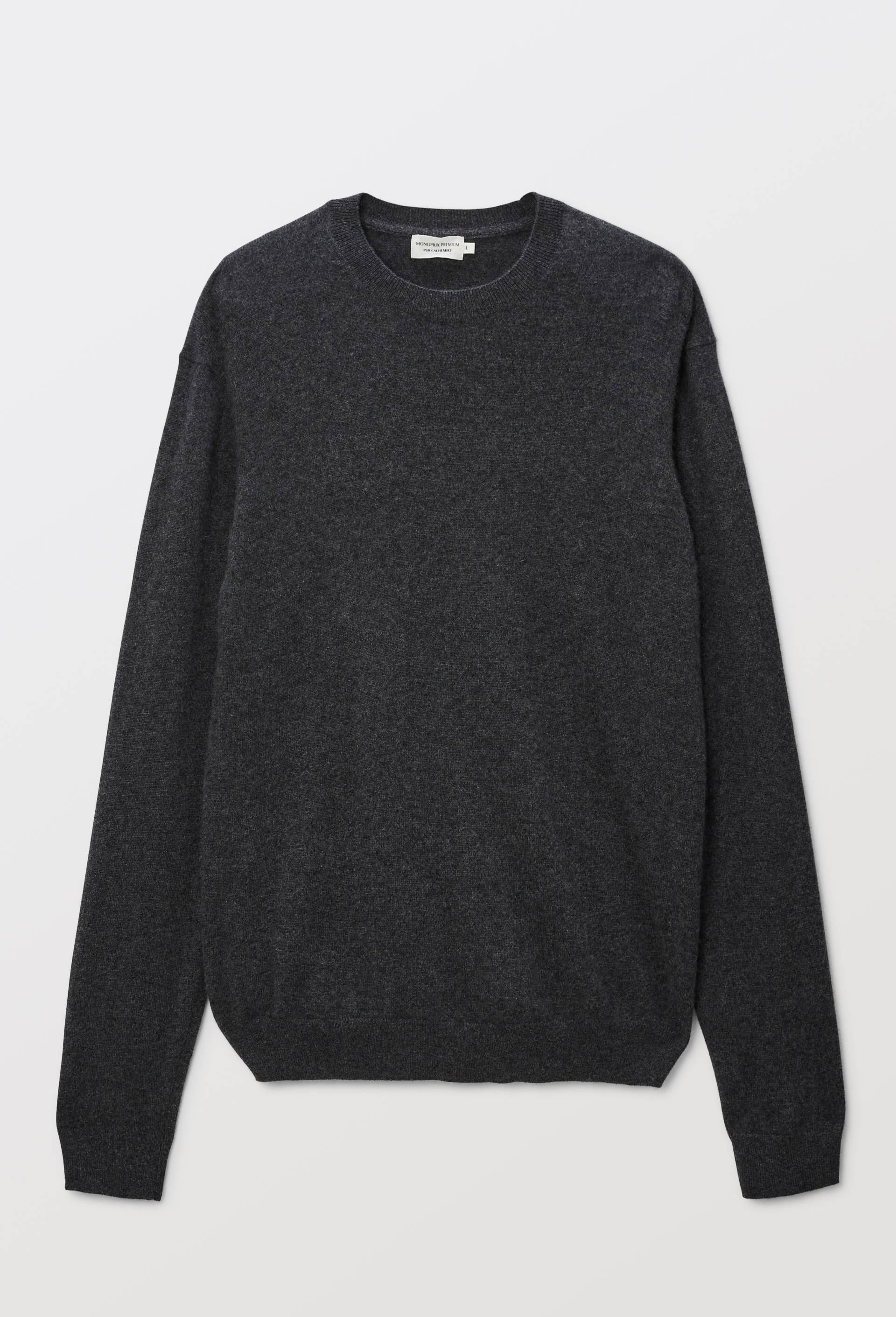Pull col rond en 100% cachemire, Gris fonc&eacute;, large image number 2