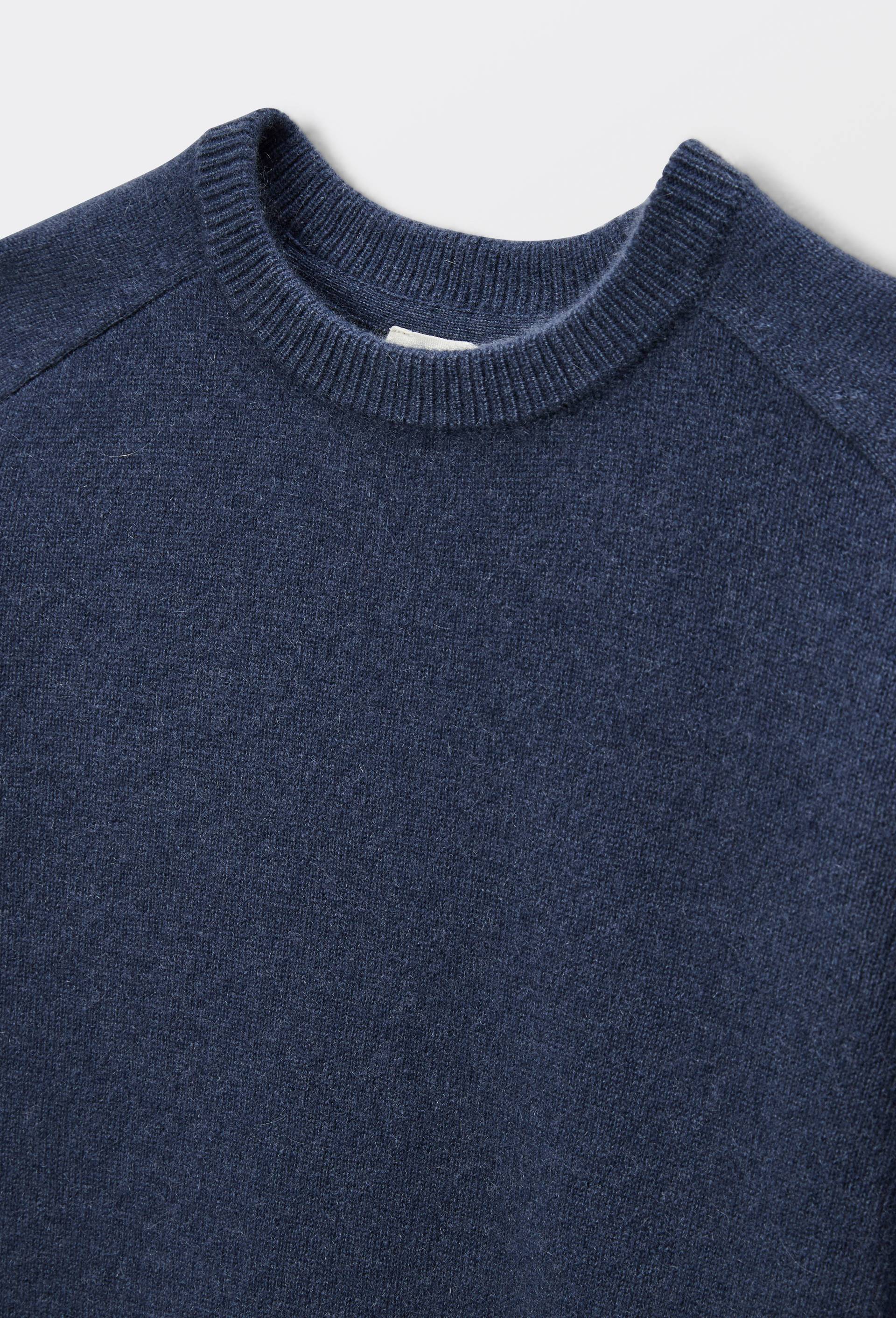 Pull uni col rond en 100% cachemire, Bleu fonc&eacute;, large image number 2.0