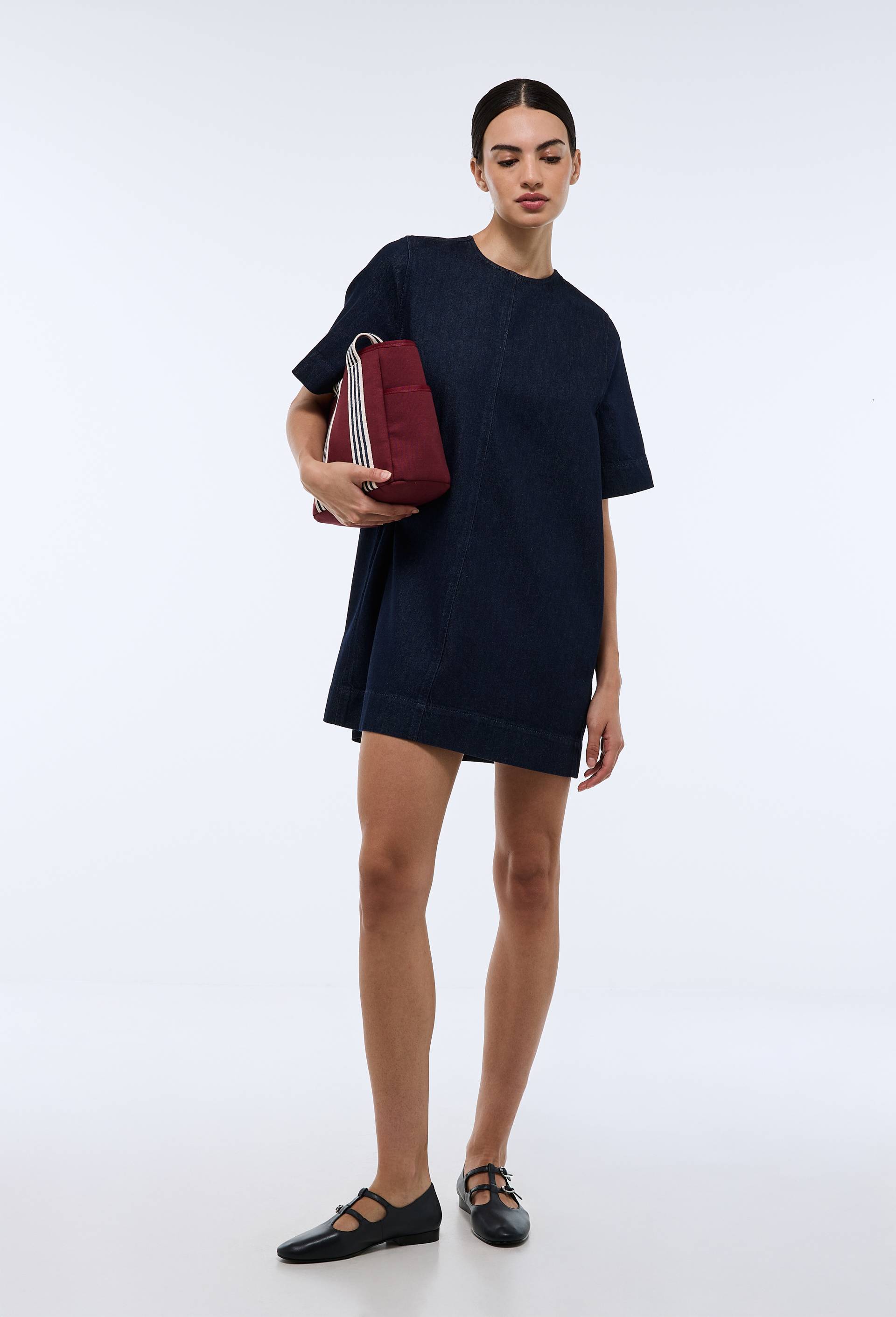 Robe courte en denim - MONOPRIX - Modalova