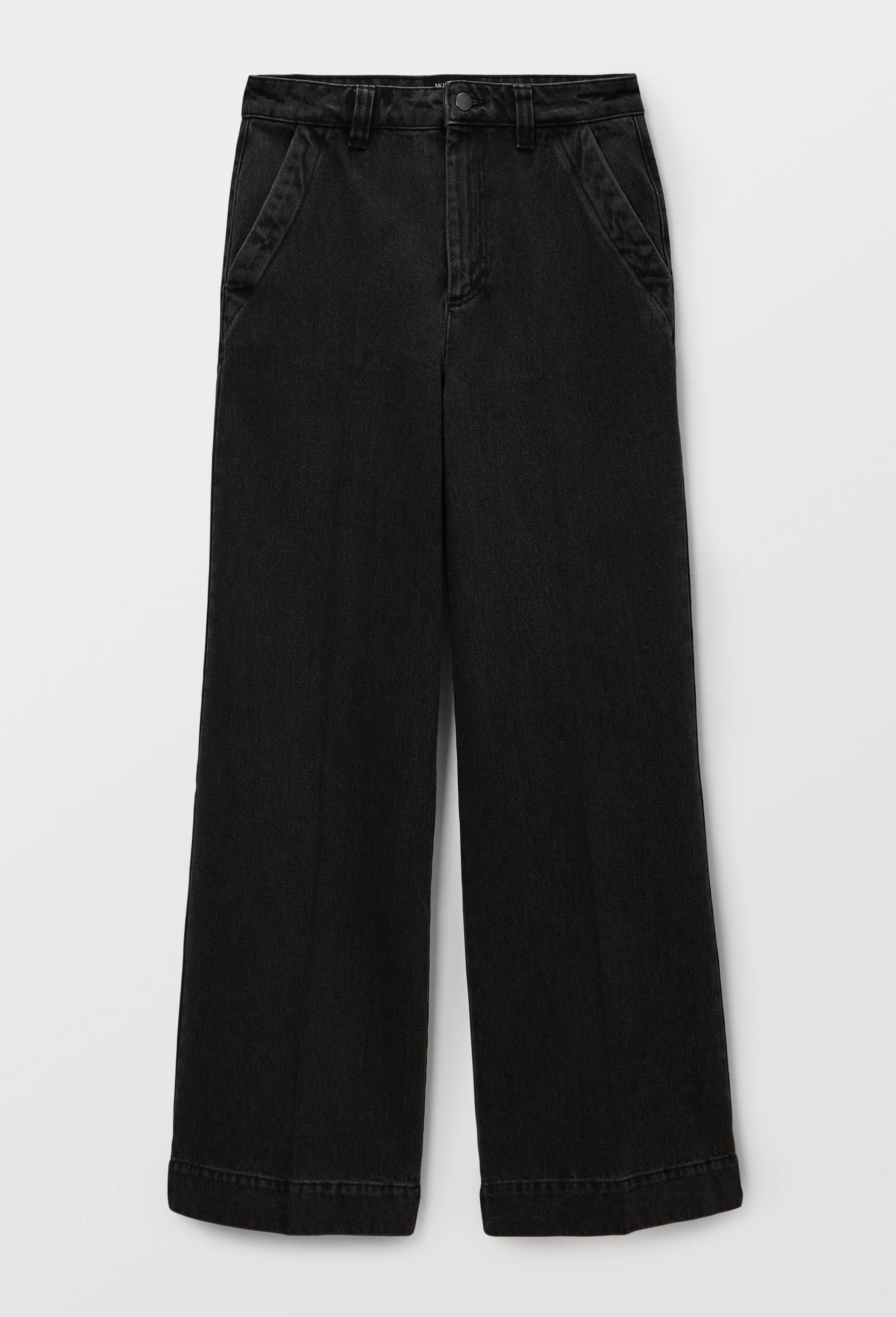 Jean large taille haute, Noir, large image number 2