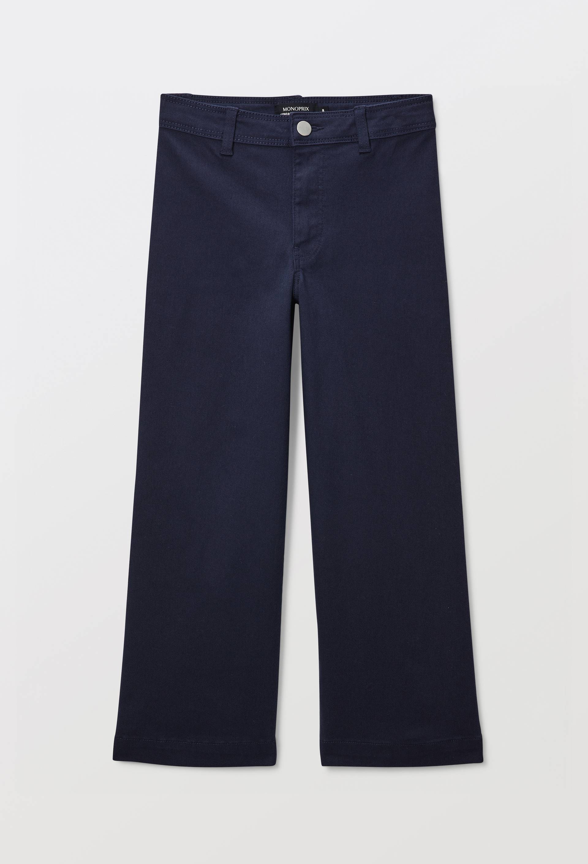 Pantalon large en coton, Bleu fonc&eacute;, large image number 1.0