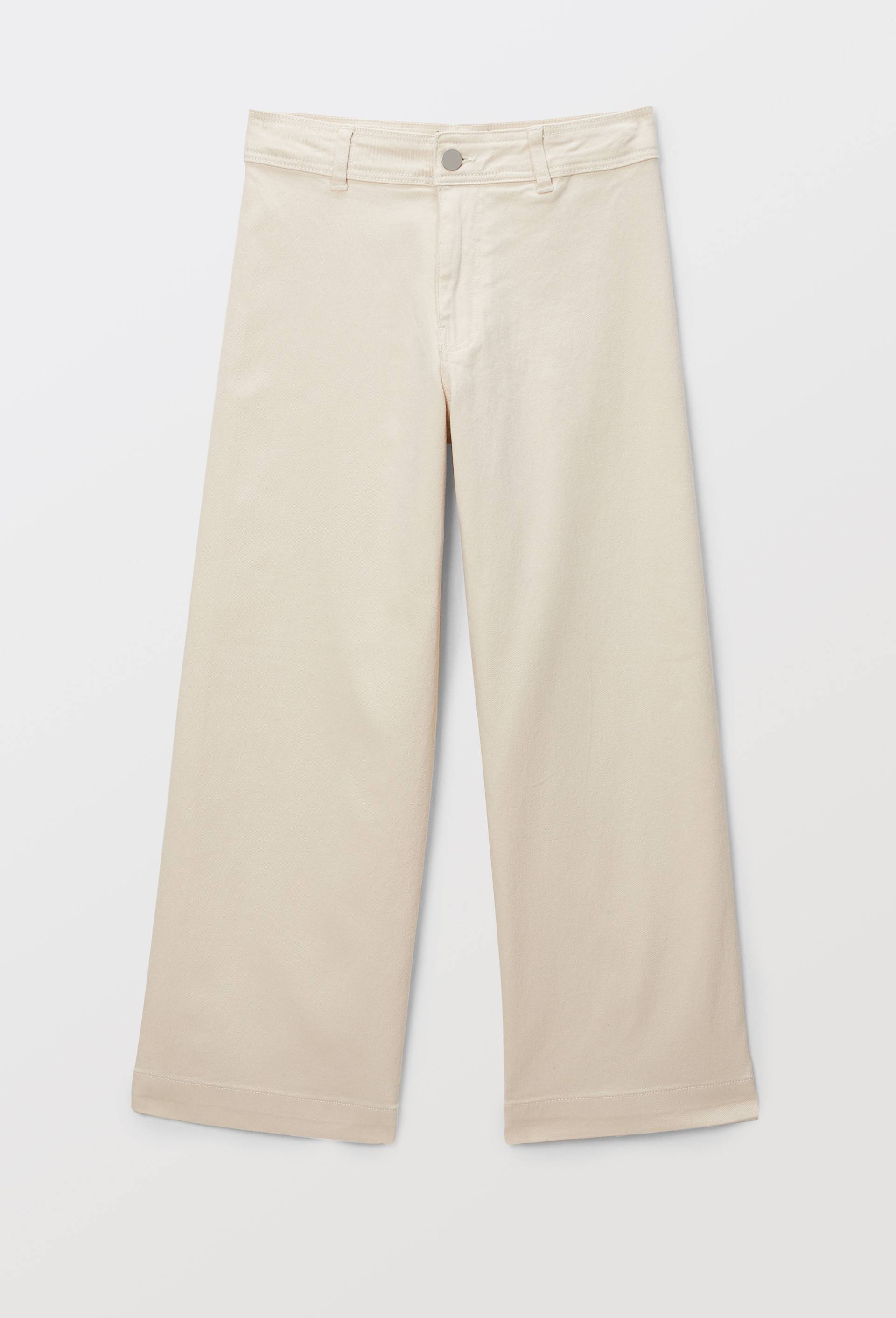 Pantalon large en coton, Ecru, large image number 1