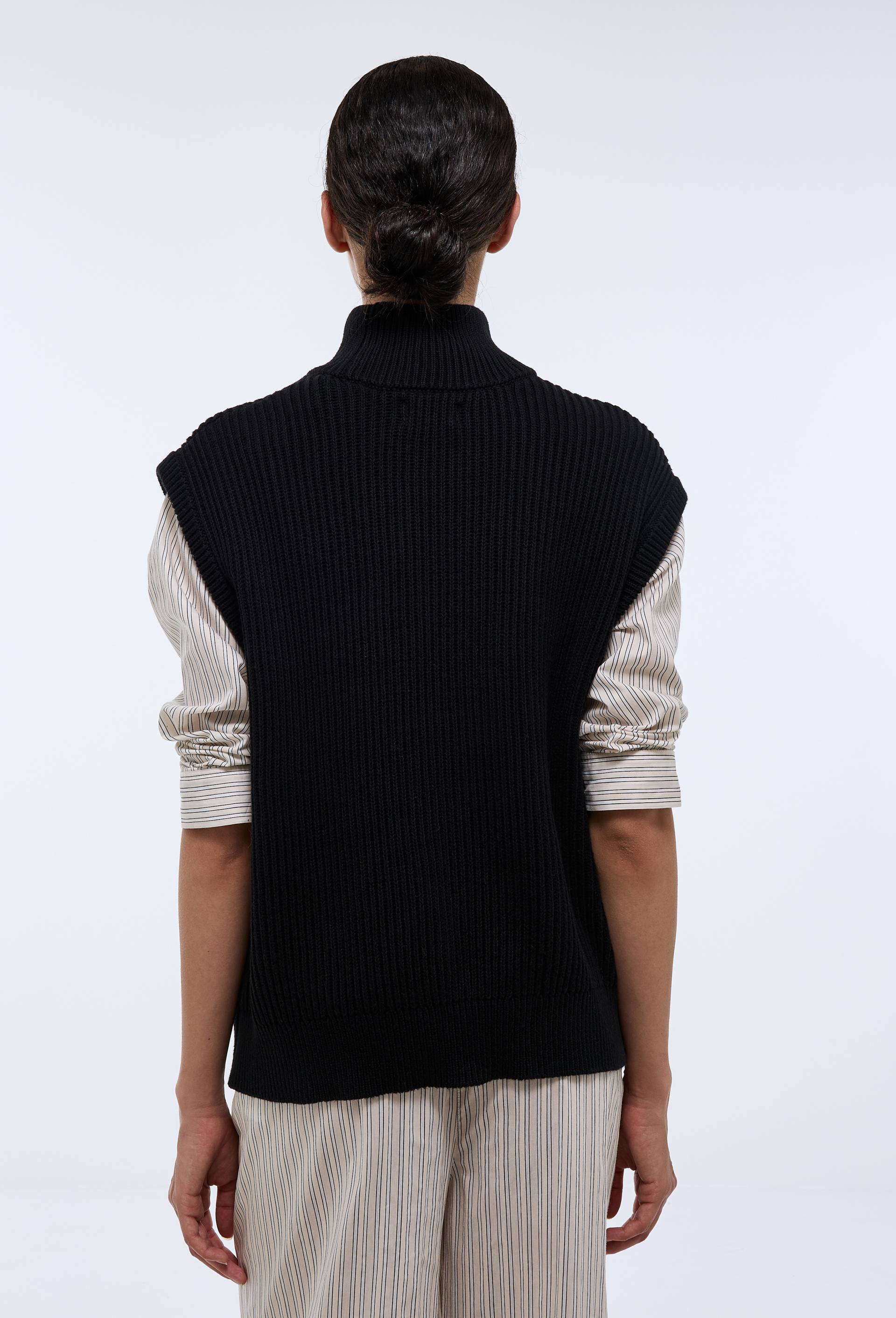 Débardeur Femme KASPER Taille 14 Petite - Extérieur Noir, Intérieur Moca - Occasion TB