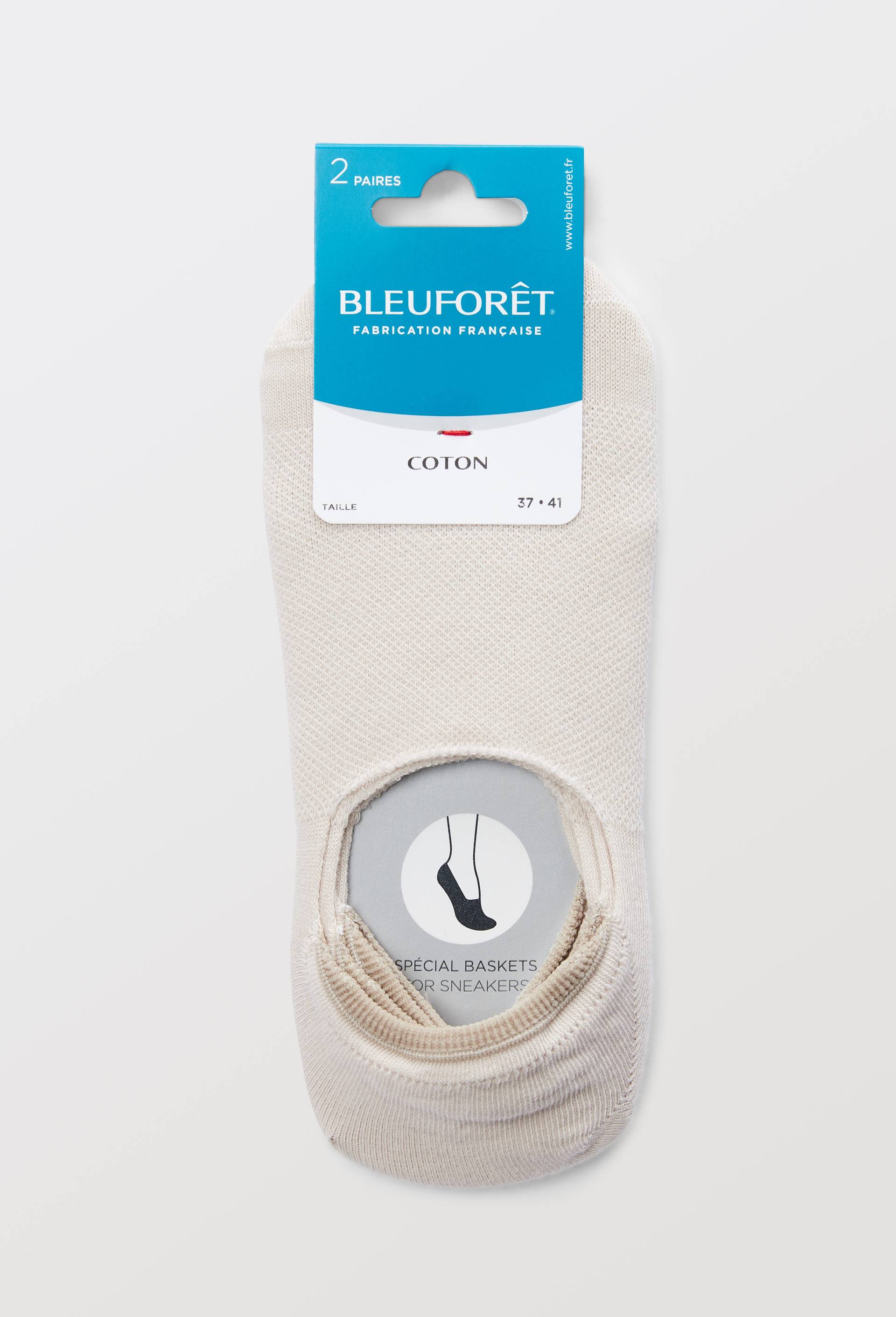 Lot de 2 prot&egrave;ge pied en coton Sport Bleufor&ecirc;t, Beige, large image number 2.0