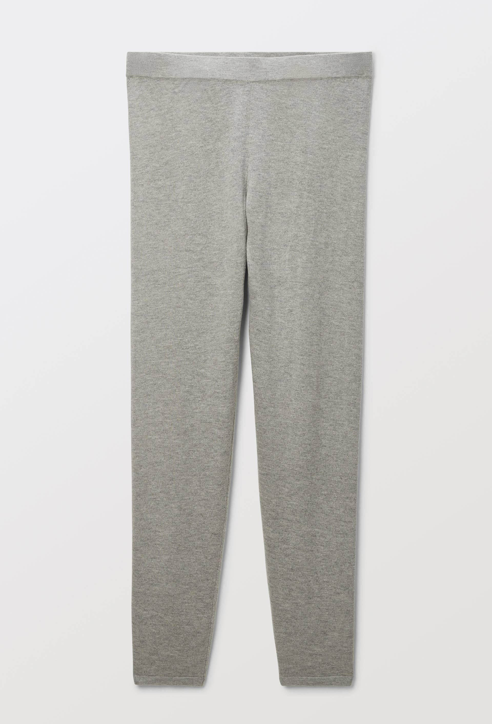 Pantalon uni en maille l&eacute;g&egrave;re, Gris, large image number 2