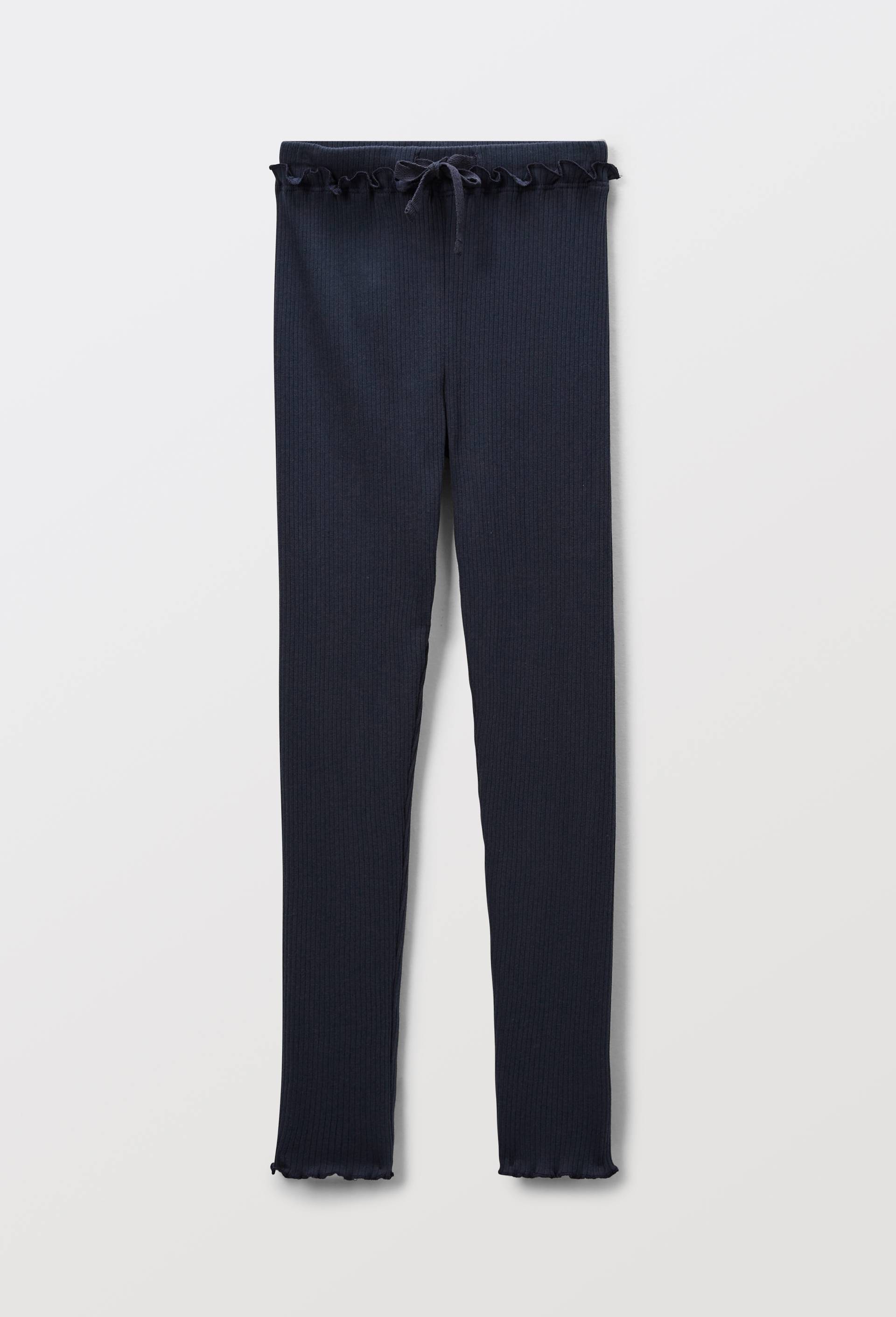 Legging uni contenant du coton BIO, Bleu fonc&eacute;, large image number 0