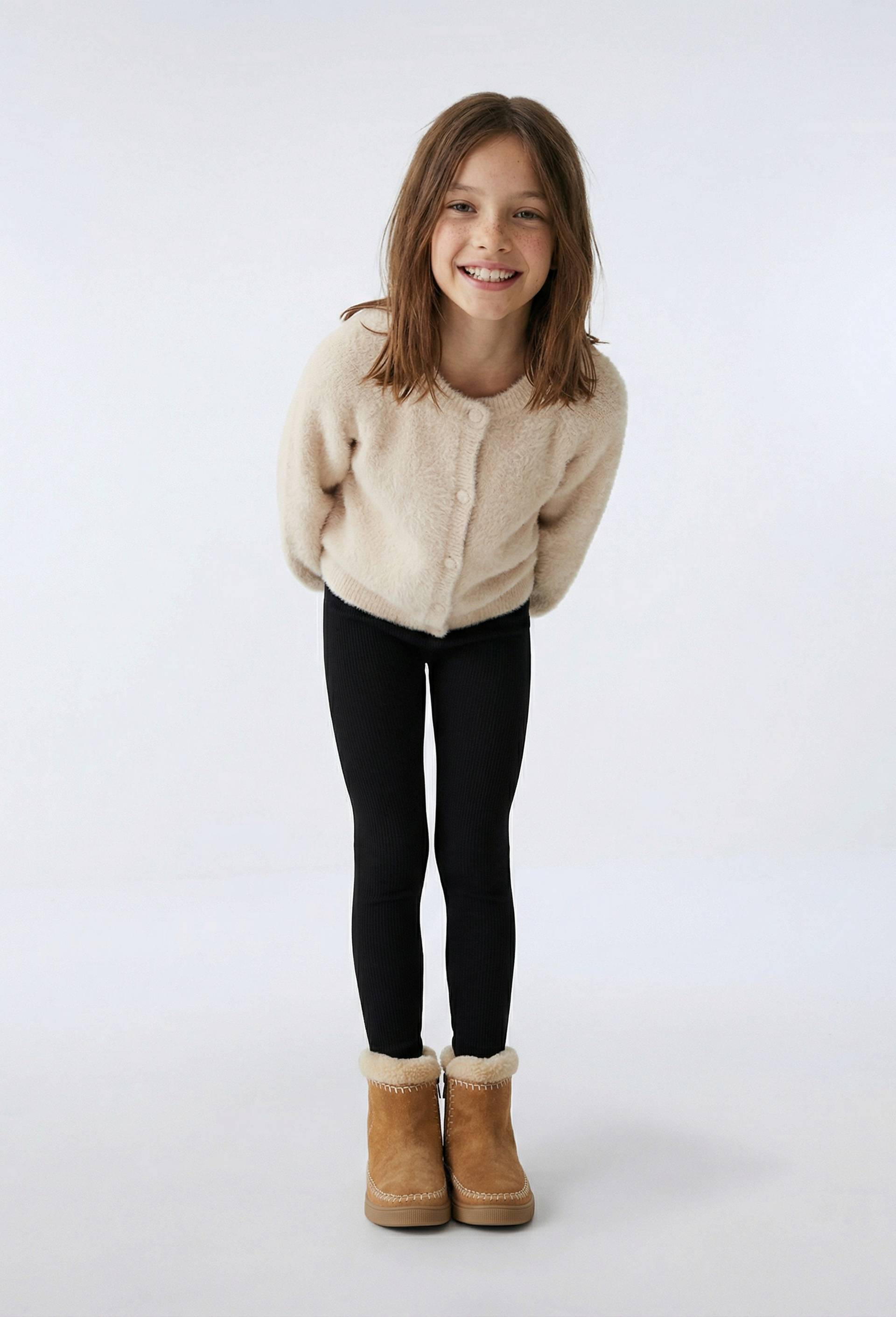 Legging uni contenant du coton BIO, Noir, large image number 0