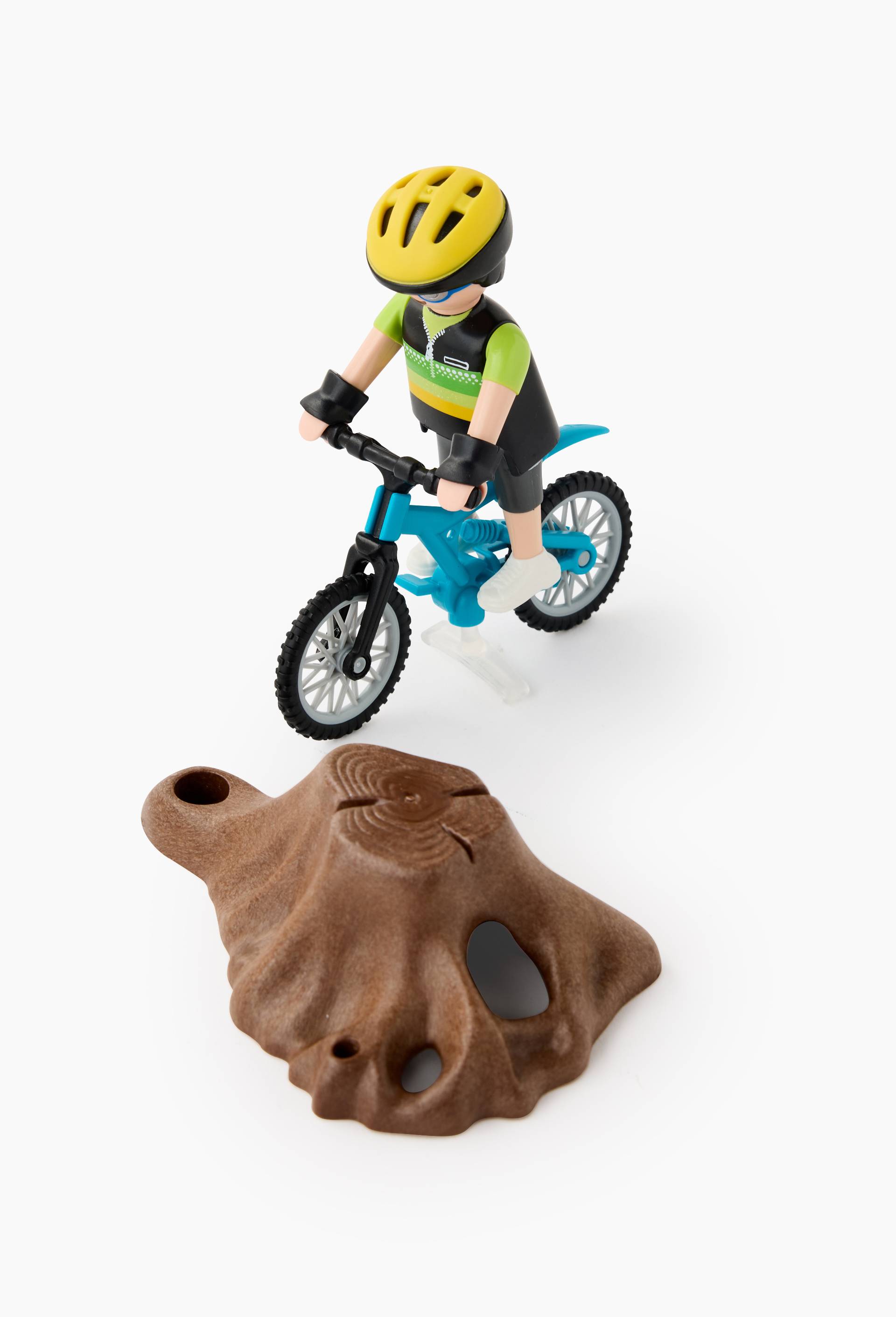 Cycliste avec vtt et souche d'arbre - 71756, Multicolore, large image number 0