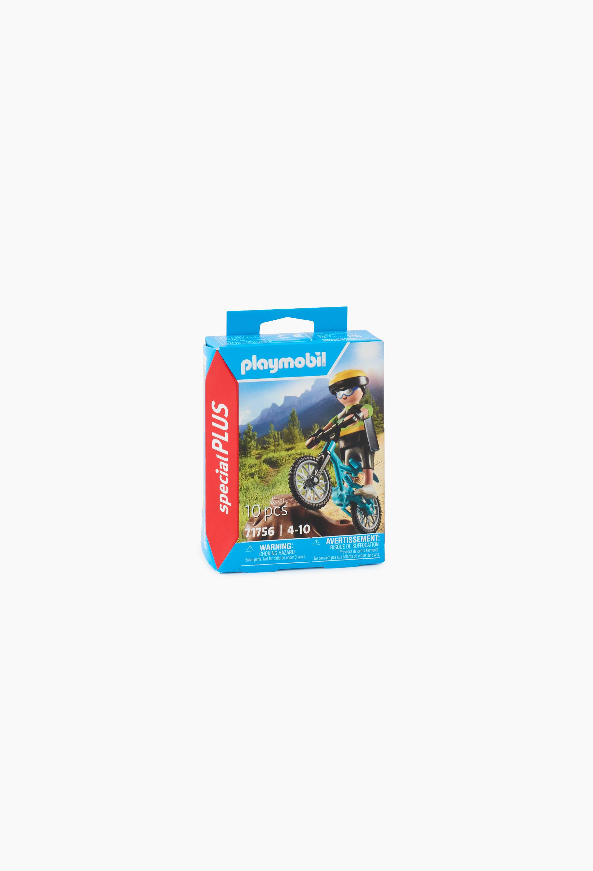 Cycliste avec vtt et souche d'arbre - 71756, Multicolore, large image number 1