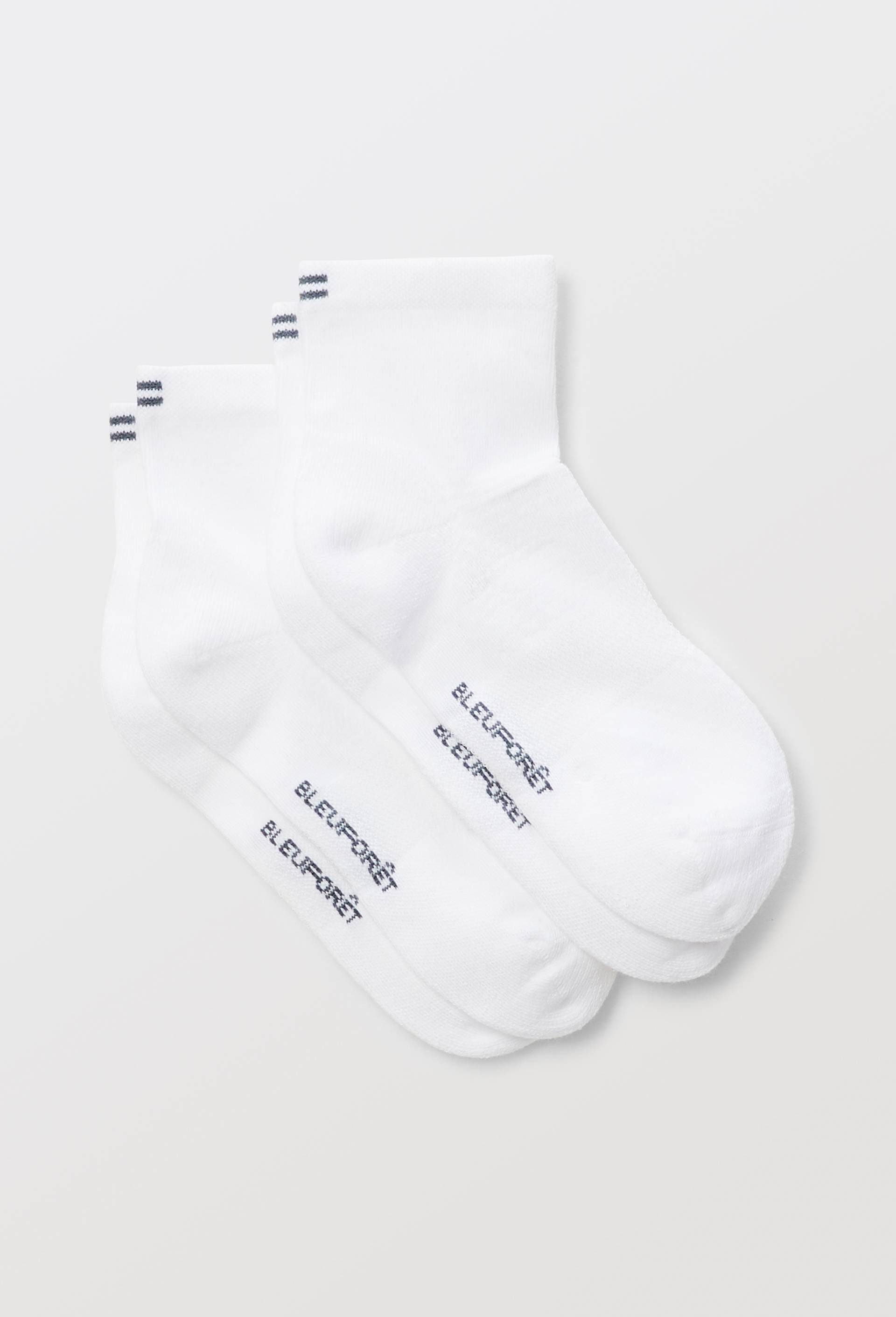 Lot de 2 paires de chaussettes en coton Sport Bleufor&ecirc;t, Blanc, large image number 0