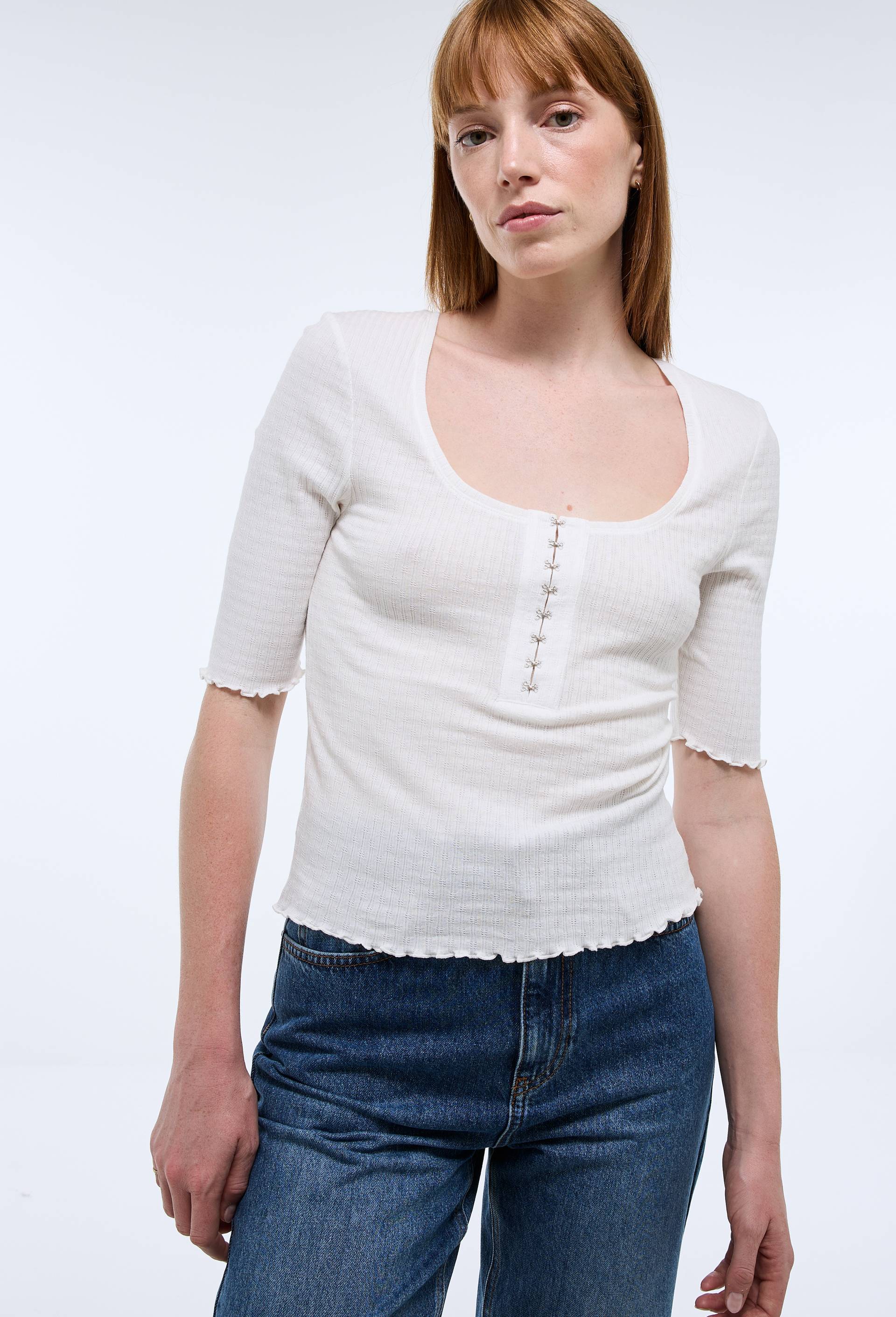 T-shirt à manches courtes uni en coton BIO GOTS - MONOPRIX - Modalova