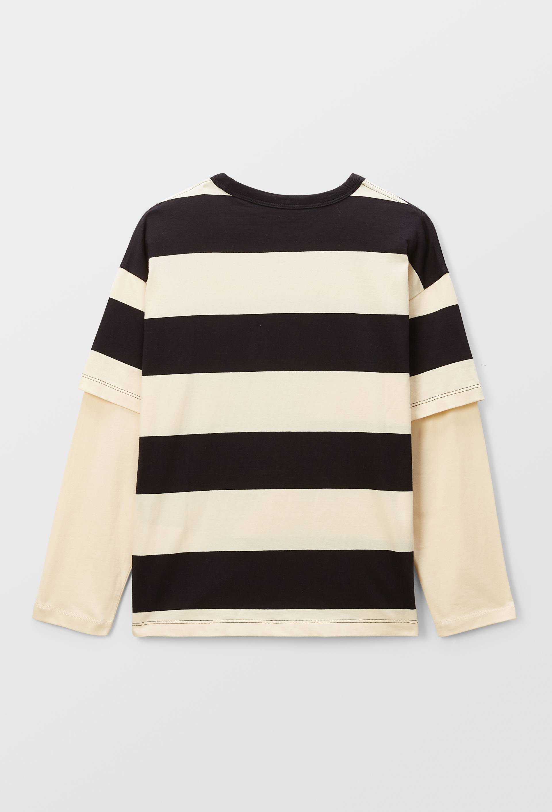 T-shirt manches longues 2 en 1 en coton BIO GOTS, Beige clair, large image number 2