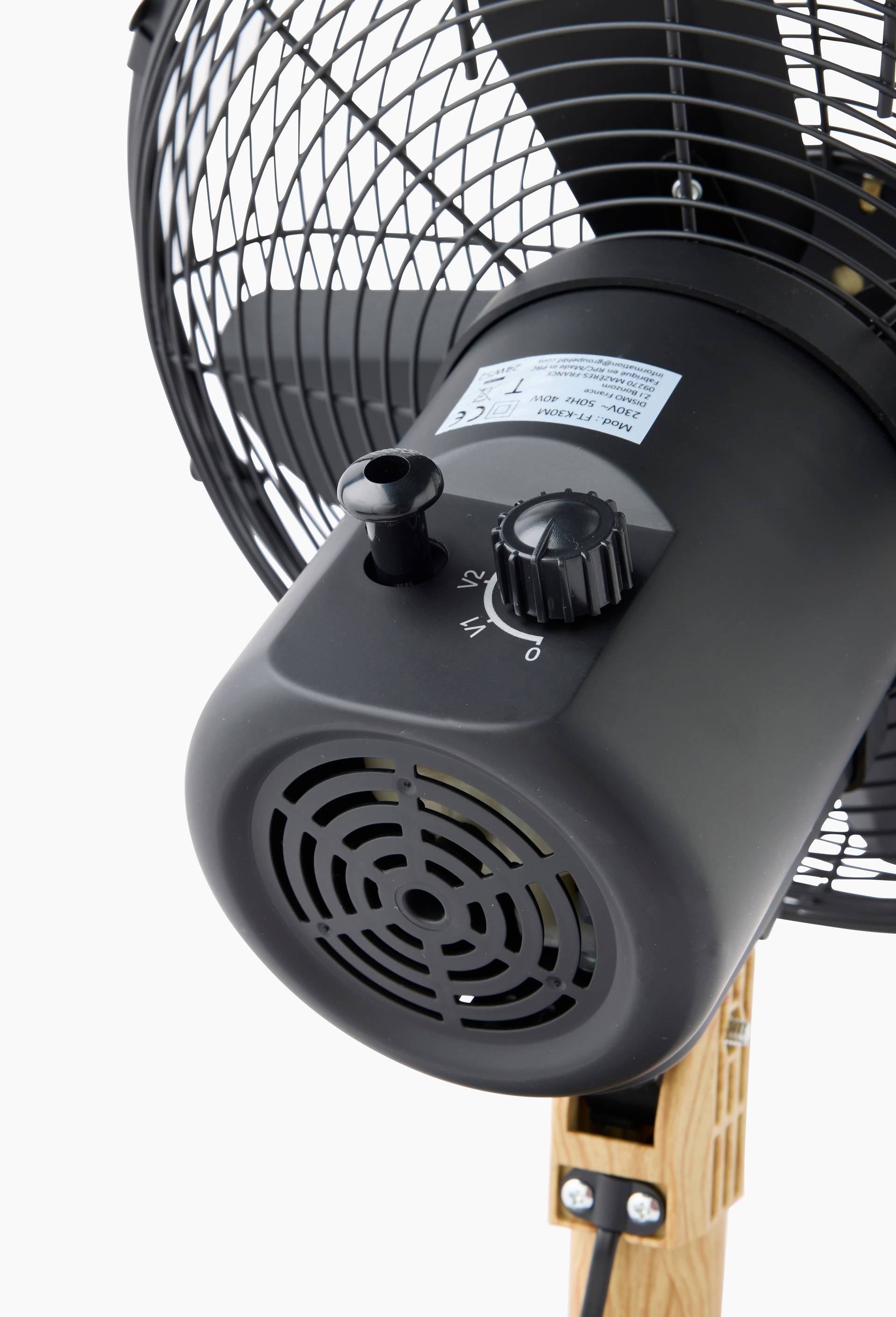 Ventilateur de table, 30cm, Noir, large image number 1.0