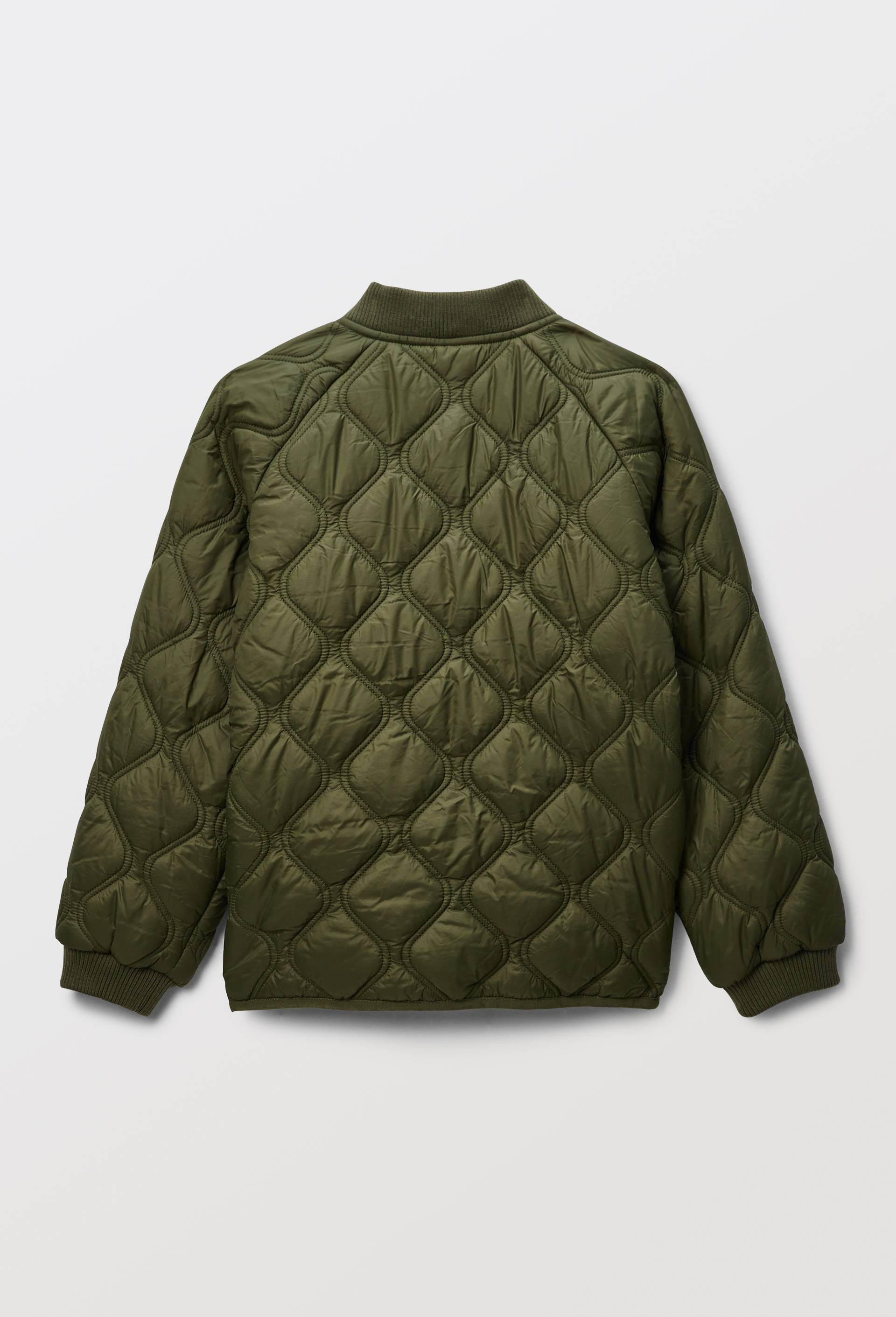 Veste bomber quilt&eacute;e unie, Vert fonc&eacute;, large image number 3.0