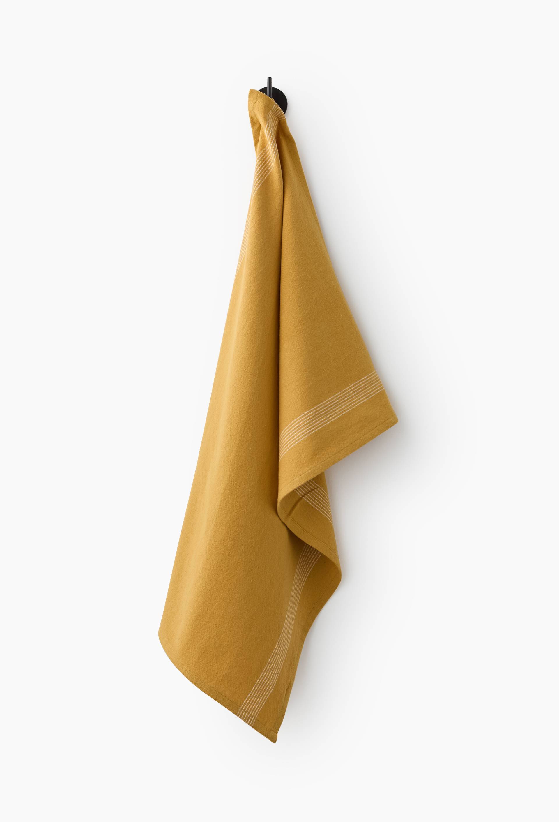 Torchon en coton lav&eacute;, 50x70cm, coton lav&eacute;, Jaune fonc&eacute;, swatch image