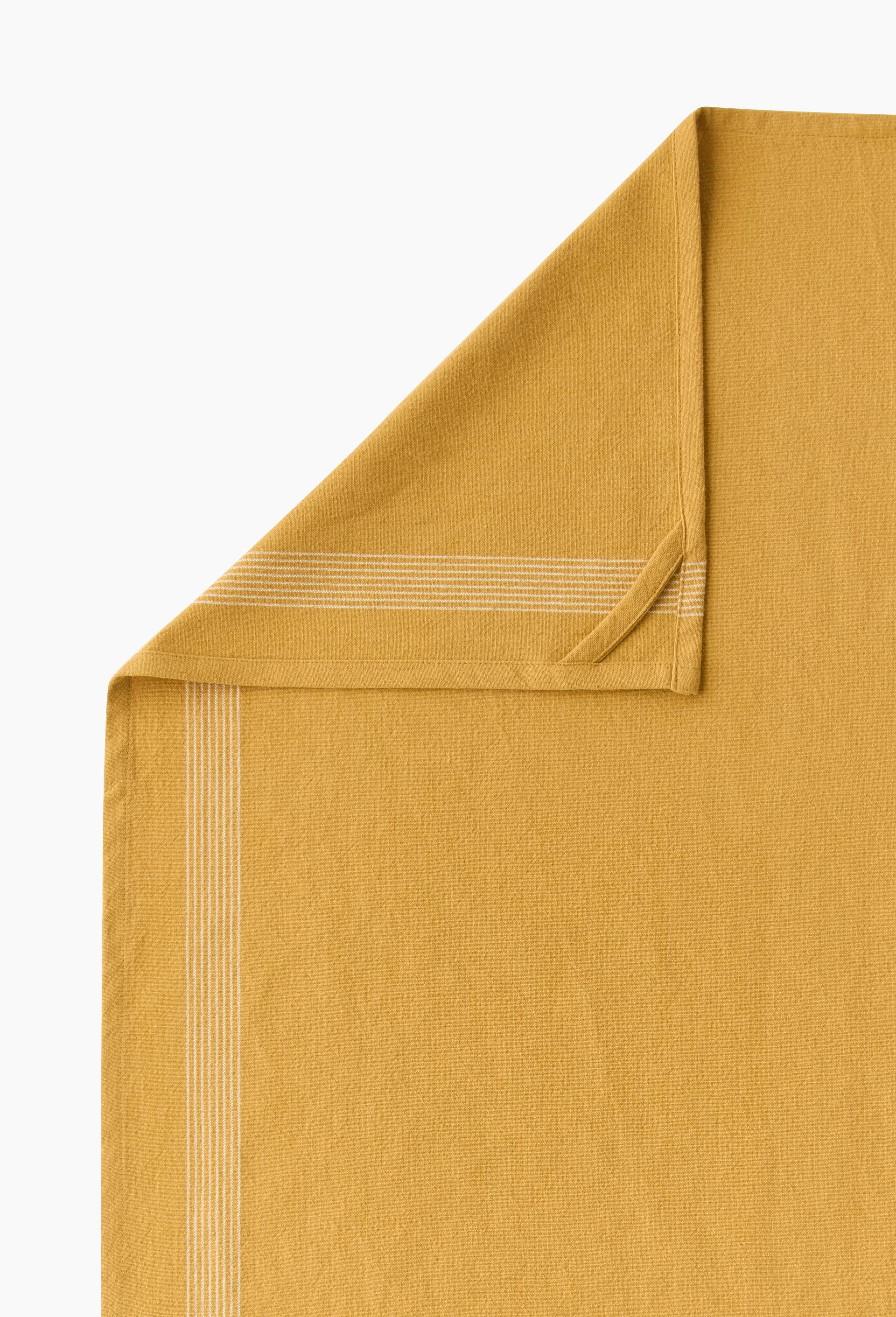 Torchon en coton lav&eacute;, 50x70cm, coton lav&eacute;, Jaune fonc&eacute;, large image number 2