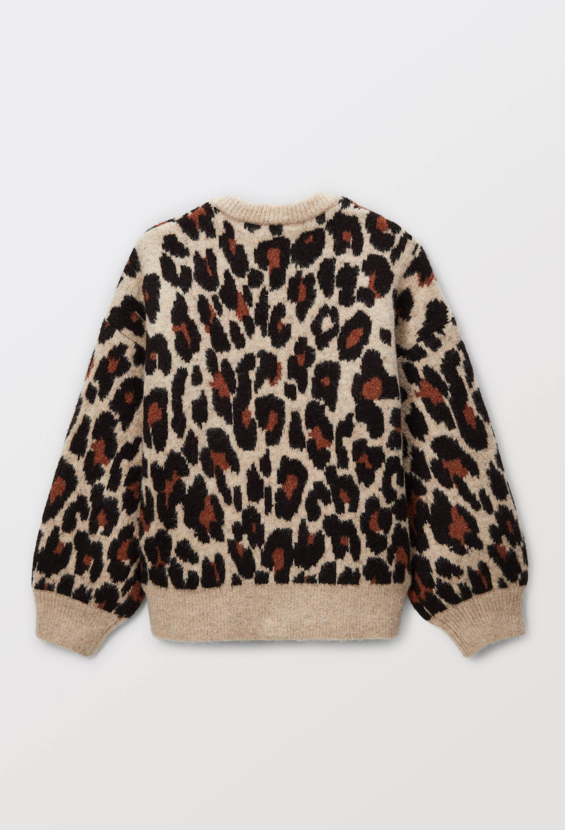 Cardigan jacquard l&eacute;opard, Or, large image number 3.0
