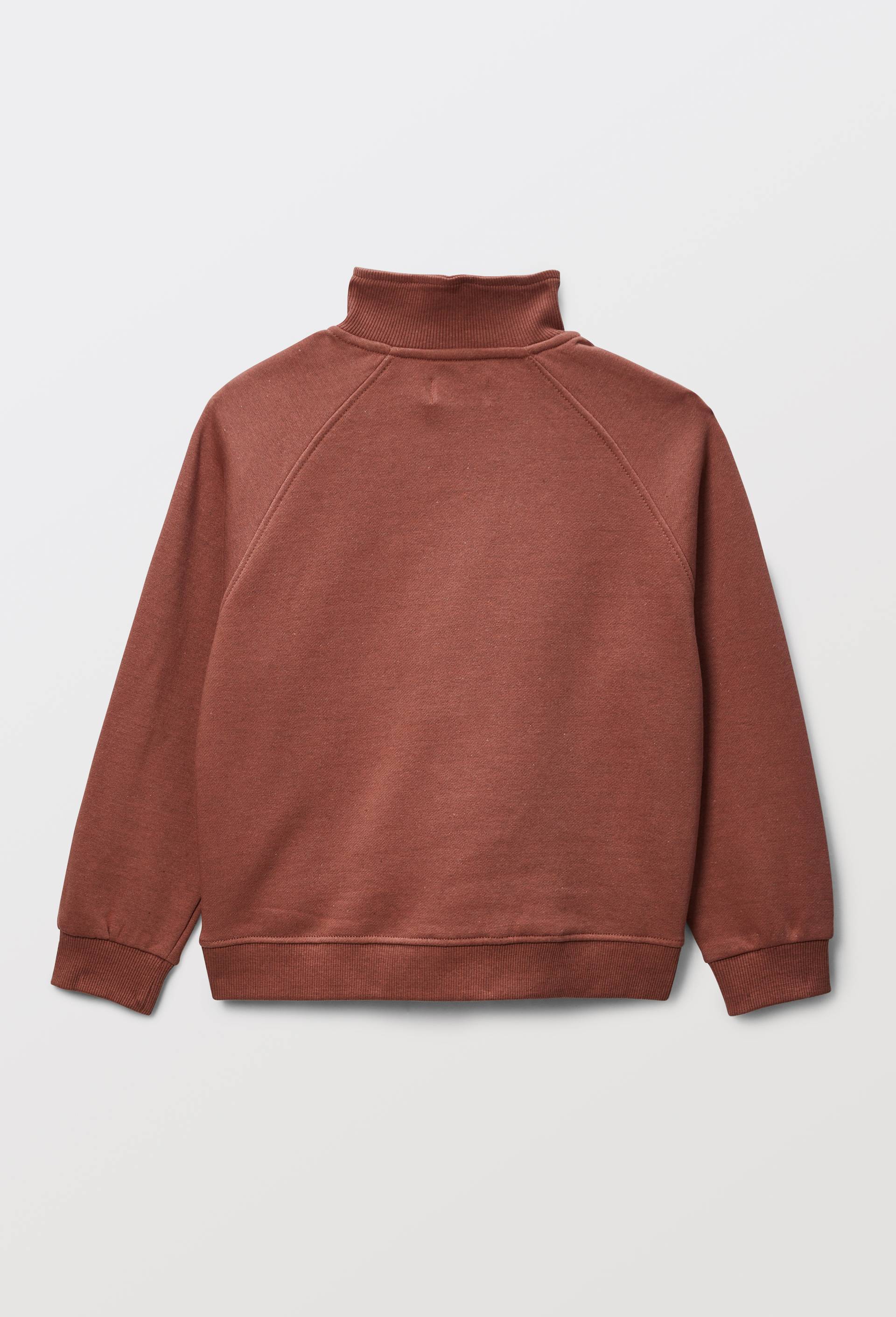 Sweat col camionneur avec inscription contenant du coton BIO GOTS, Rose fonc&eacute;, large image number 4.0