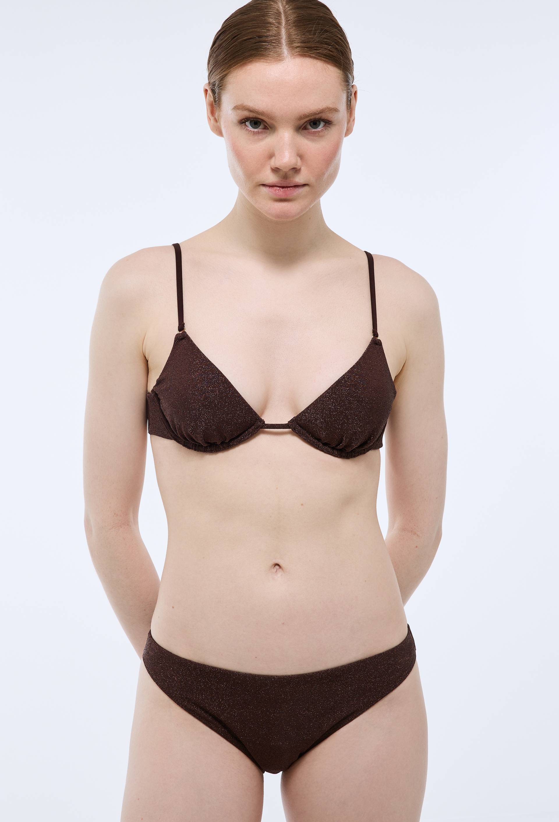 Haut de maillot de bain NOO x MONOPRIX, Brun, large image number 0