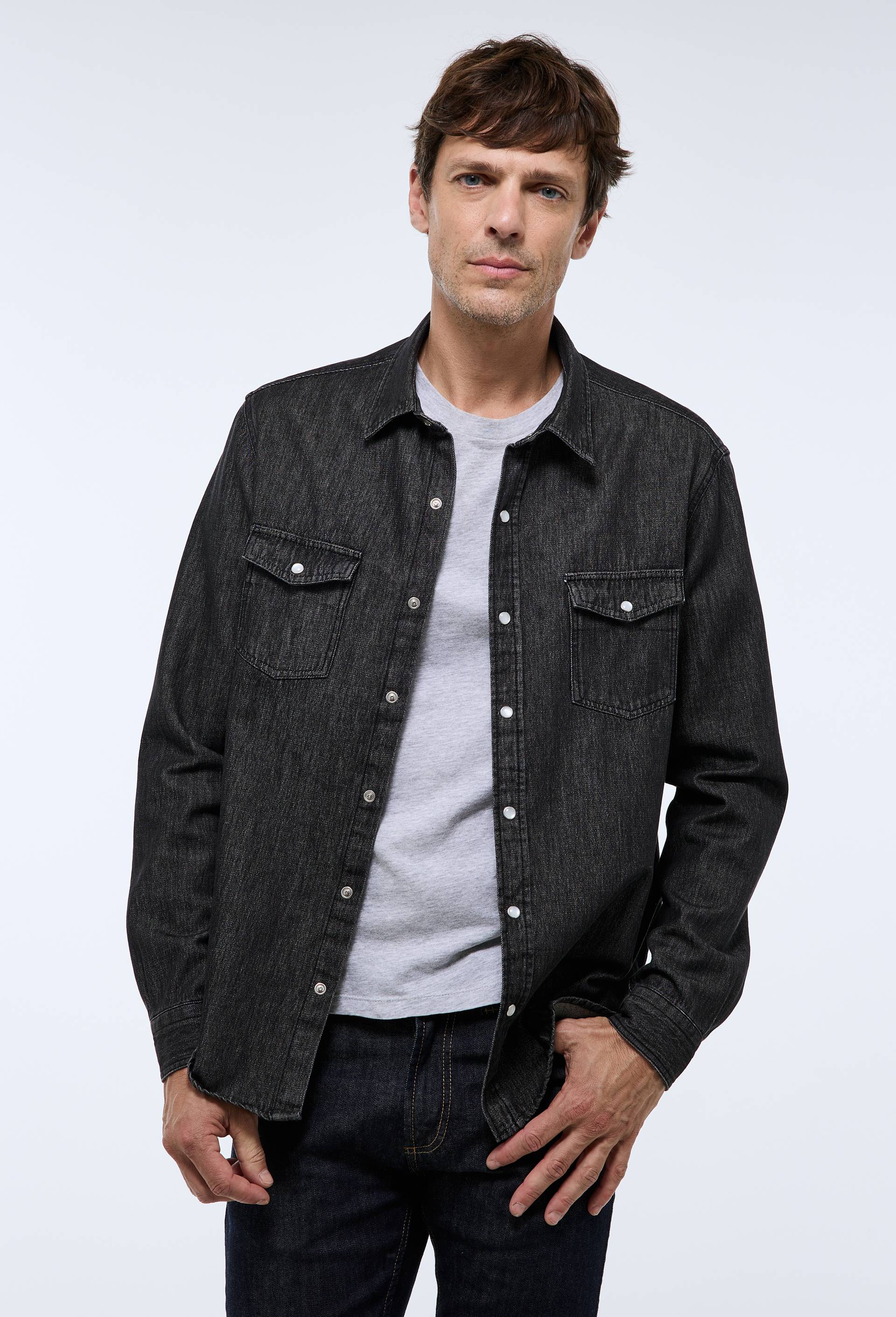 Chemise denim en coton BIO GOTS - MONOPRIX - Modalova