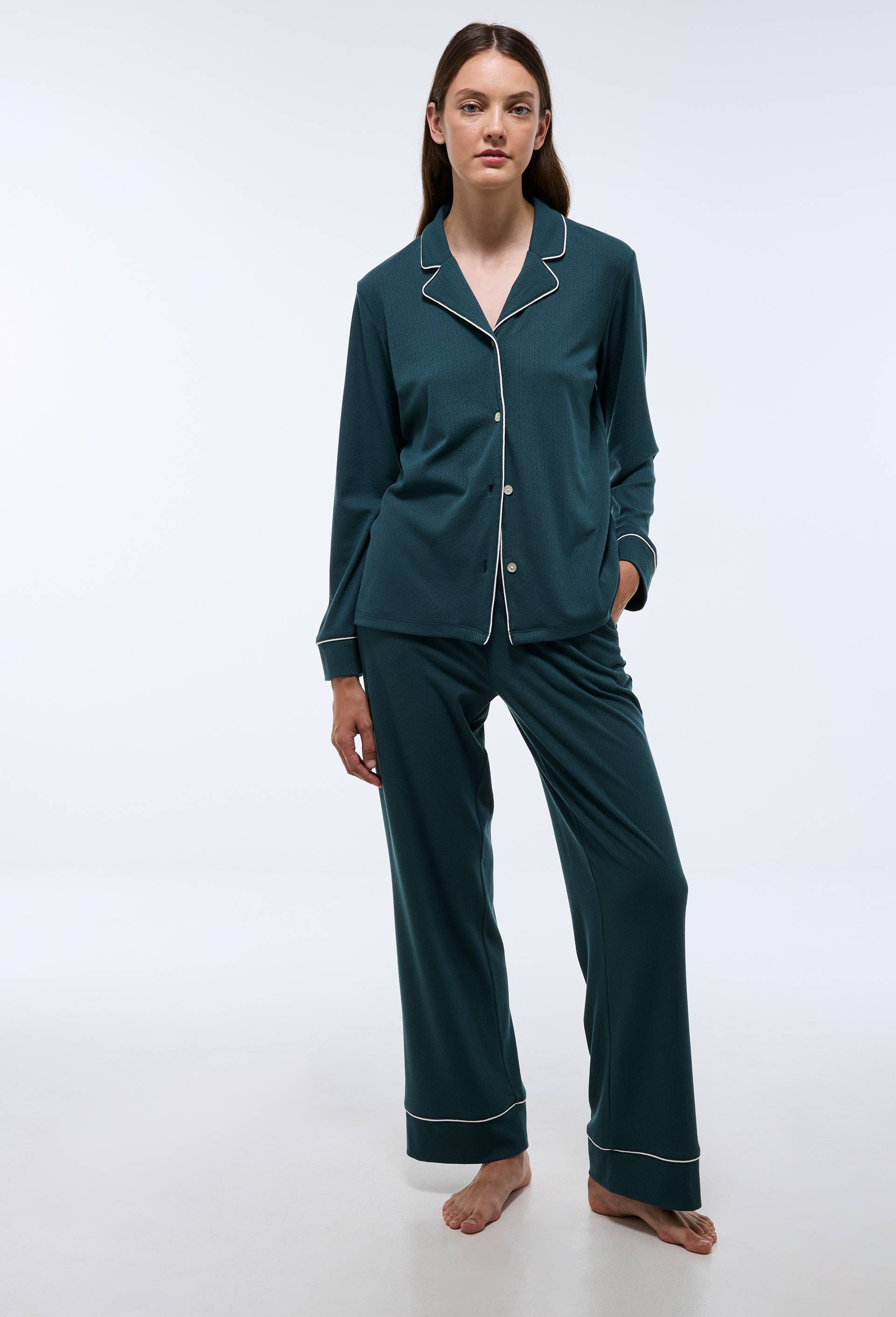 Pyjama uni en maille - MONOPRIX - Modalova
