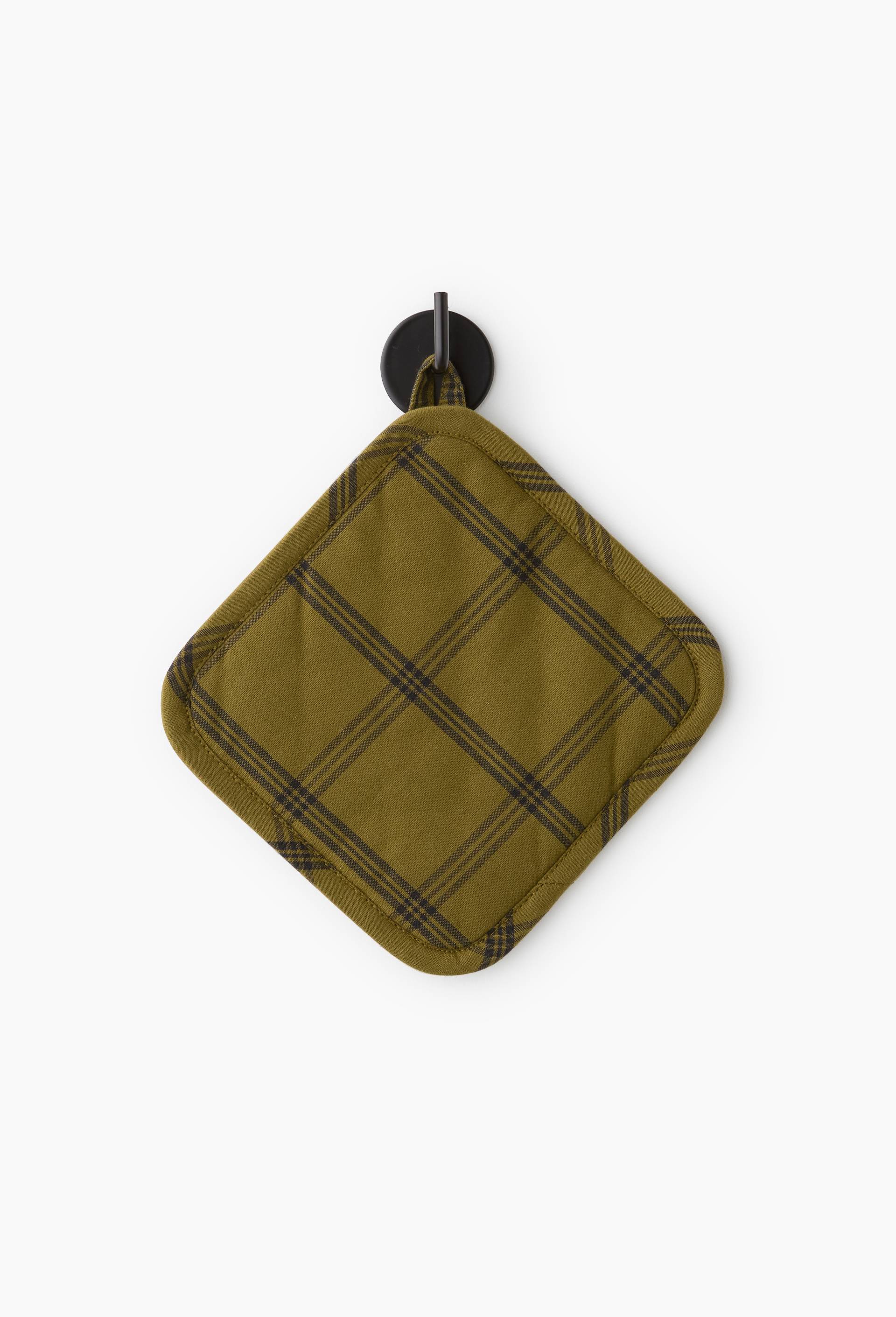 Manique de cuisine, 20x20cm, coton, Vert fonc&eacute;, swatch image