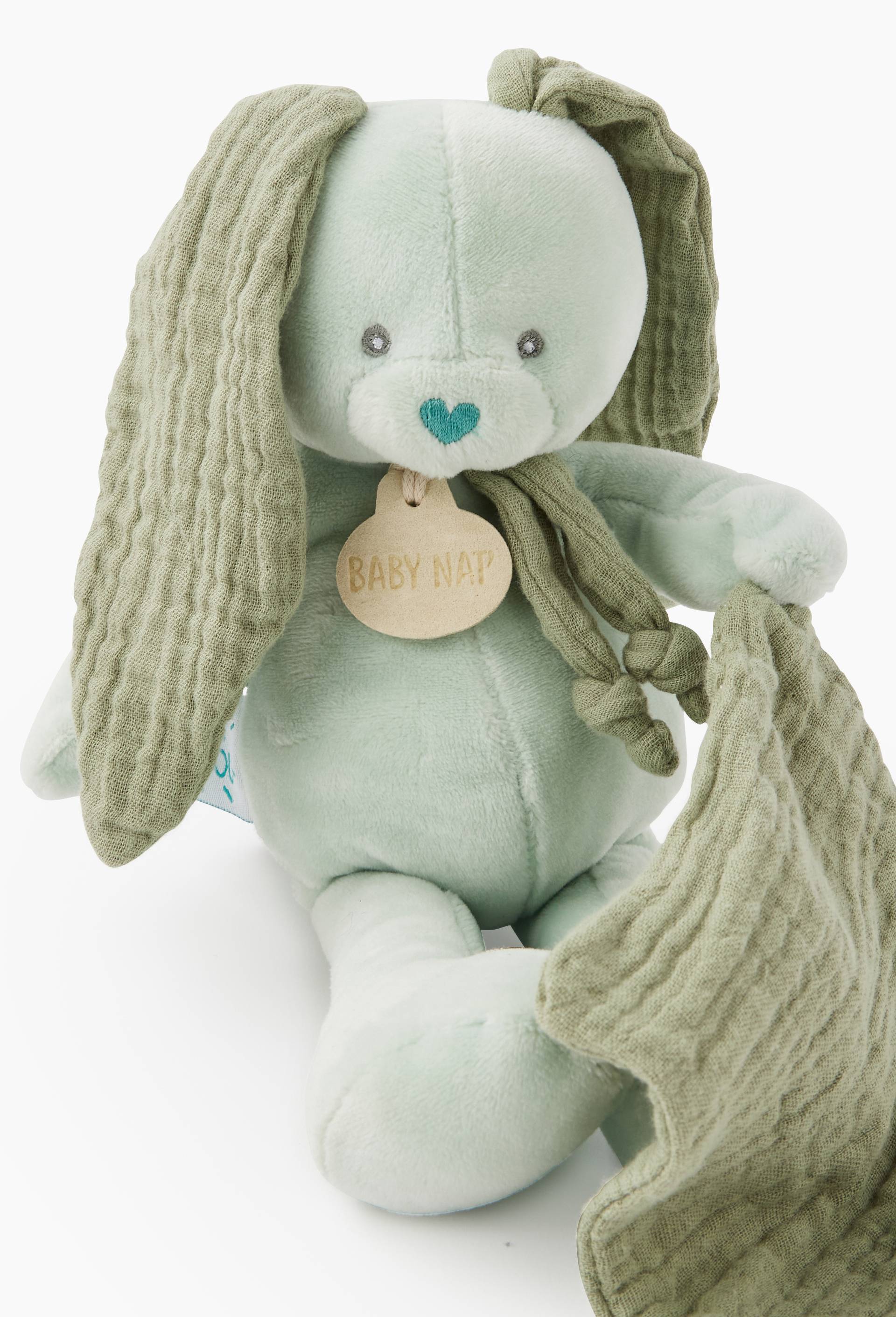 Pantin lapin avec doudou lange assortiment, Multicolore, large image number 1.0