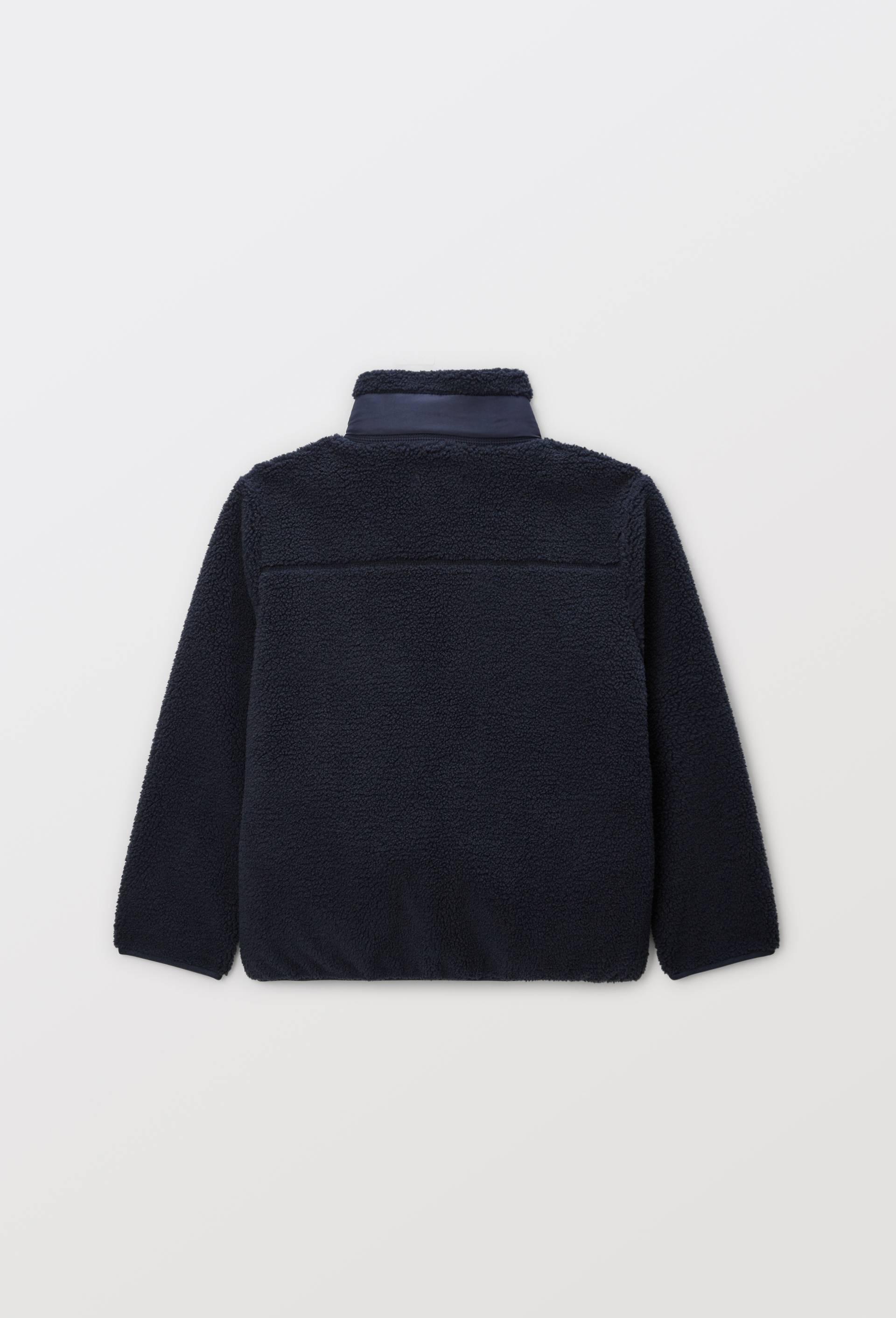 Veste en sherpa avec poche poitrine, Bleu fonc&eacute;, large image number 1