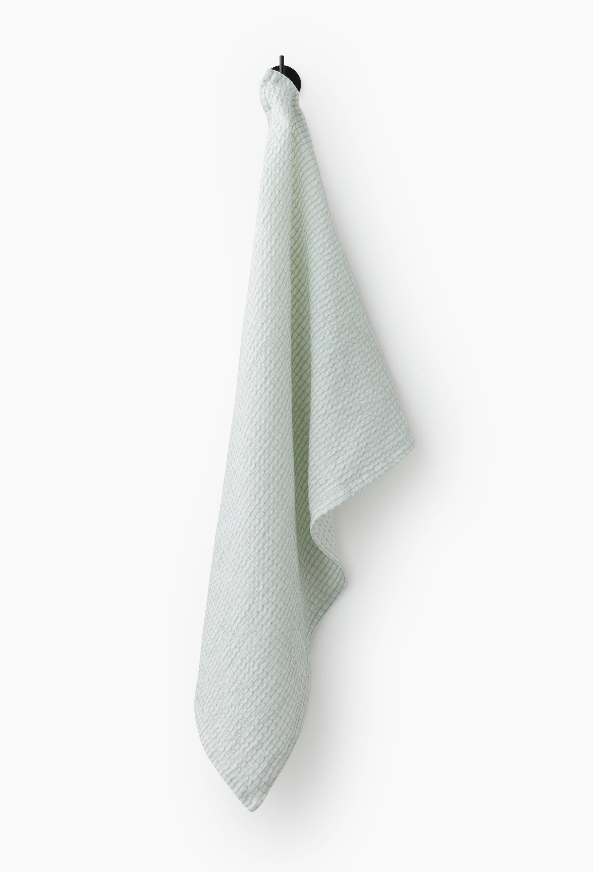 Torchon, 50x70cm, nid d'abeille, coton, Vert clair, large image number 0