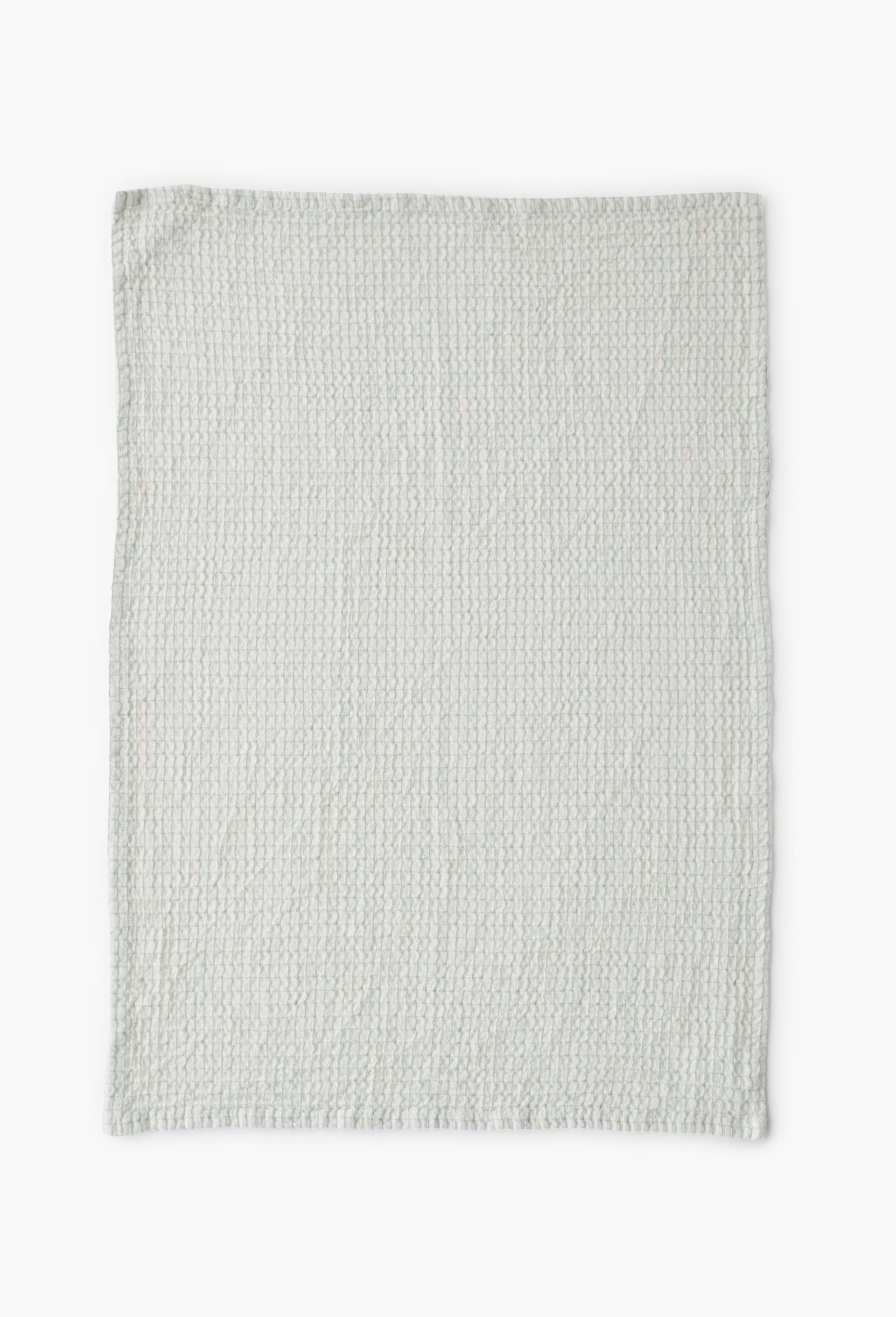 Torchon, 50x70cm, nid d'abeille, coton, Vert clair, large image number 1.0
