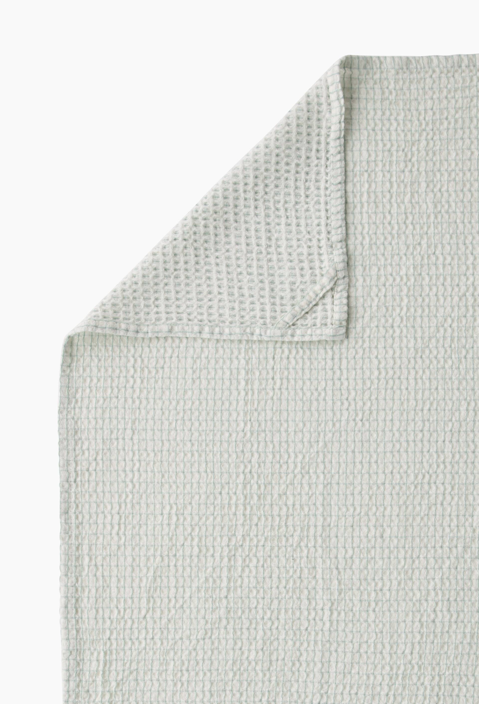 Torchon, 50x70cm, nid d'abeille, coton, Vert clair, large image number 2