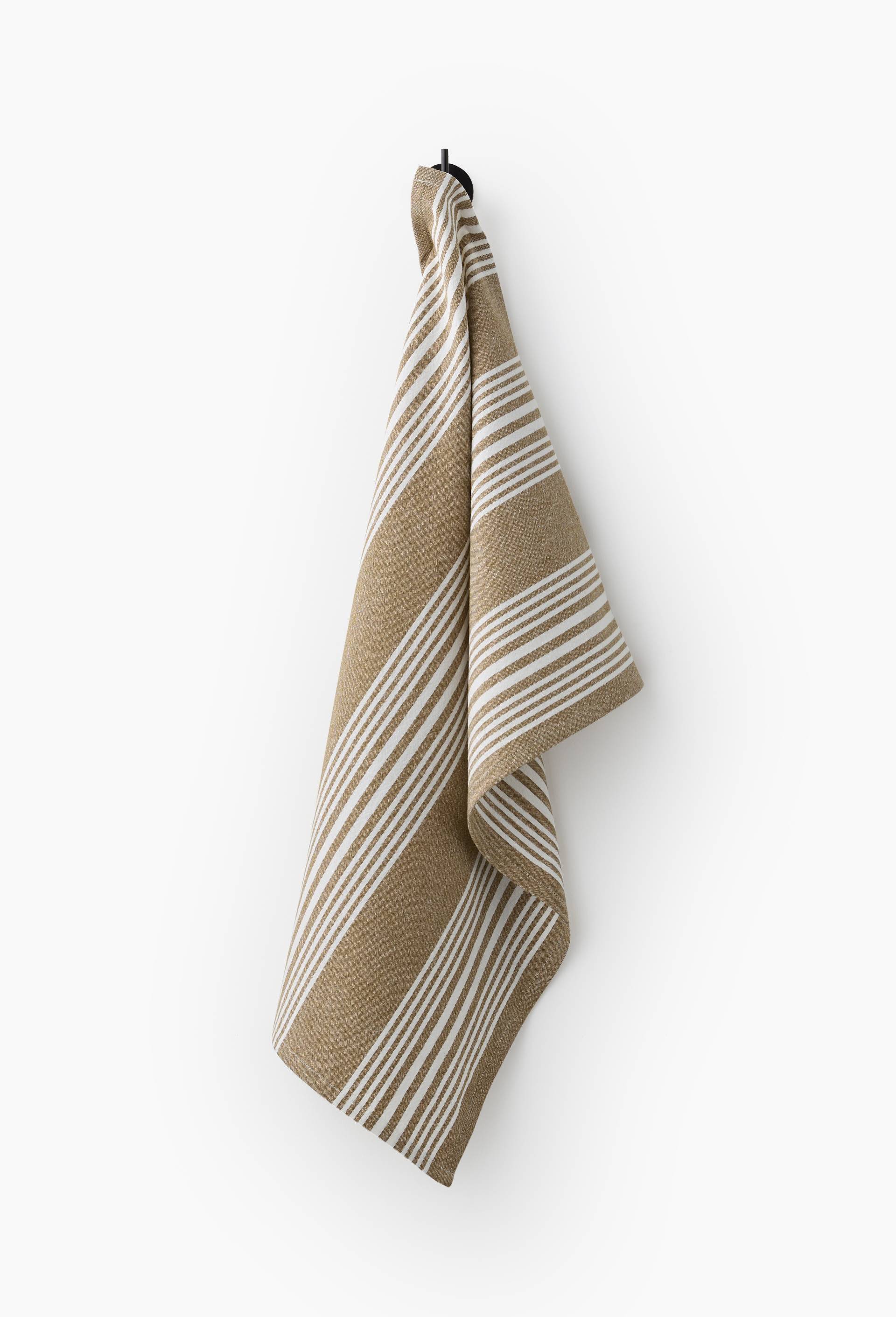 Torchon en coton lav&eacute;, 50x70cm, coton lav&eacute;, Vert fonc&eacute;, swatch image