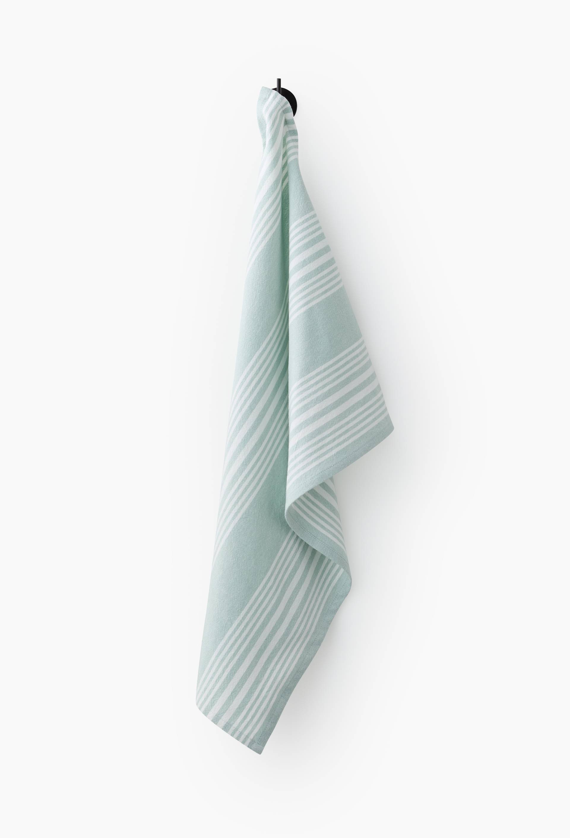 Torchon en coton lav&eacute;, 50x70cm, coton lav&eacute;, Vert clair, large image number 0