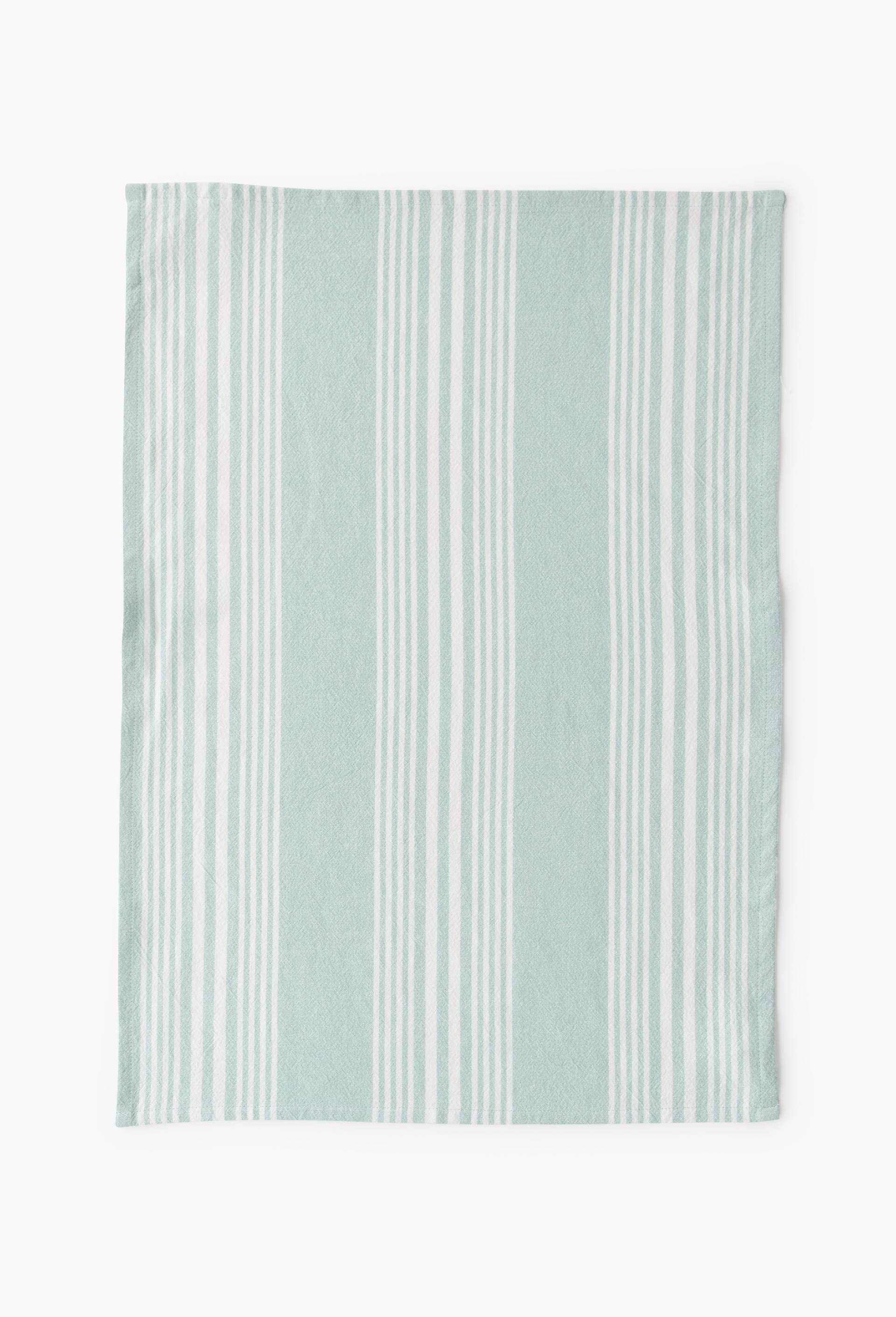 Torchon en coton lav&eacute;, 50x70cm, coton lav&eacute;, Vert clair, large image number 1