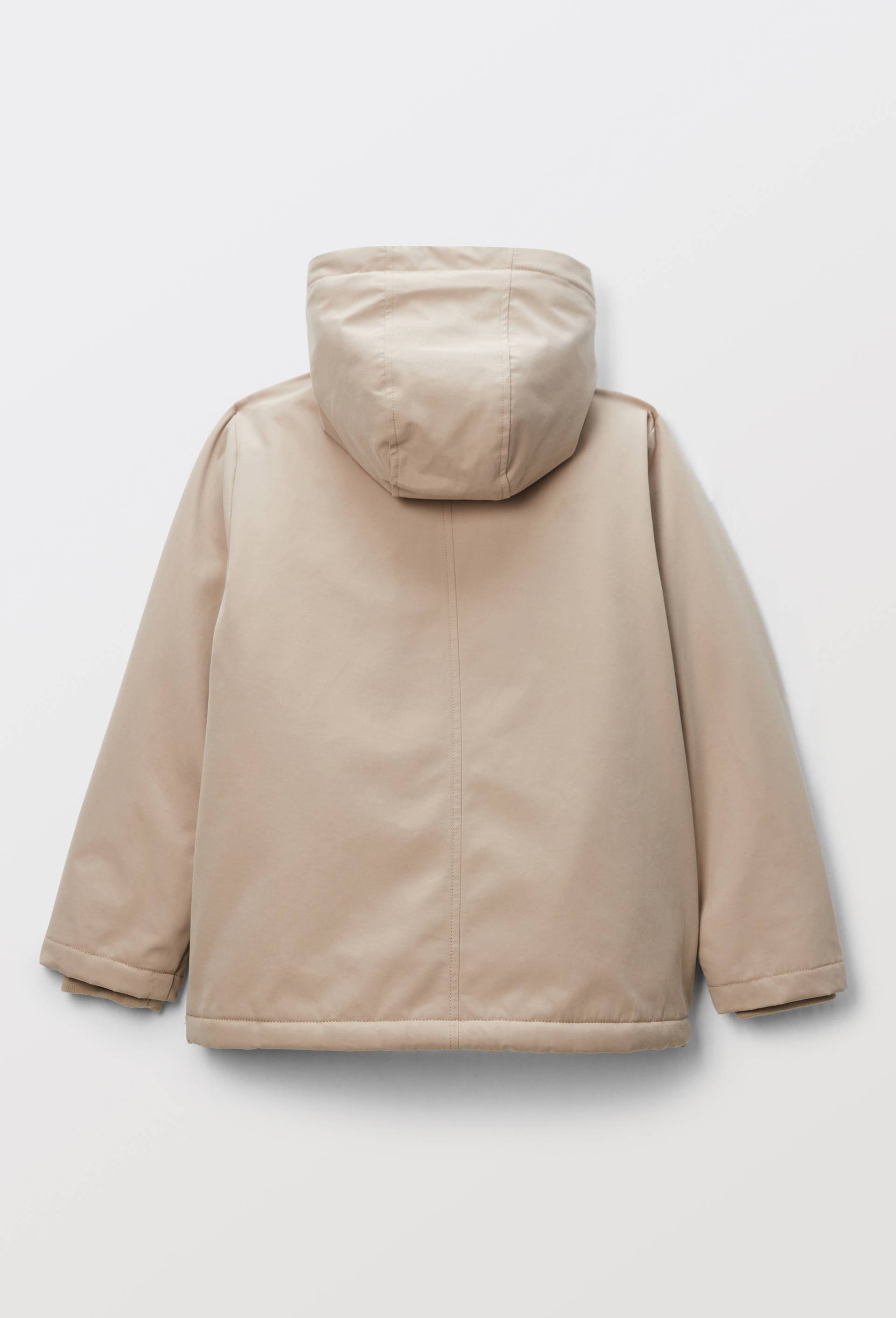 Parka &agrave; capuche unie doubl&eacute;e sherpa, Beige, large image number 1