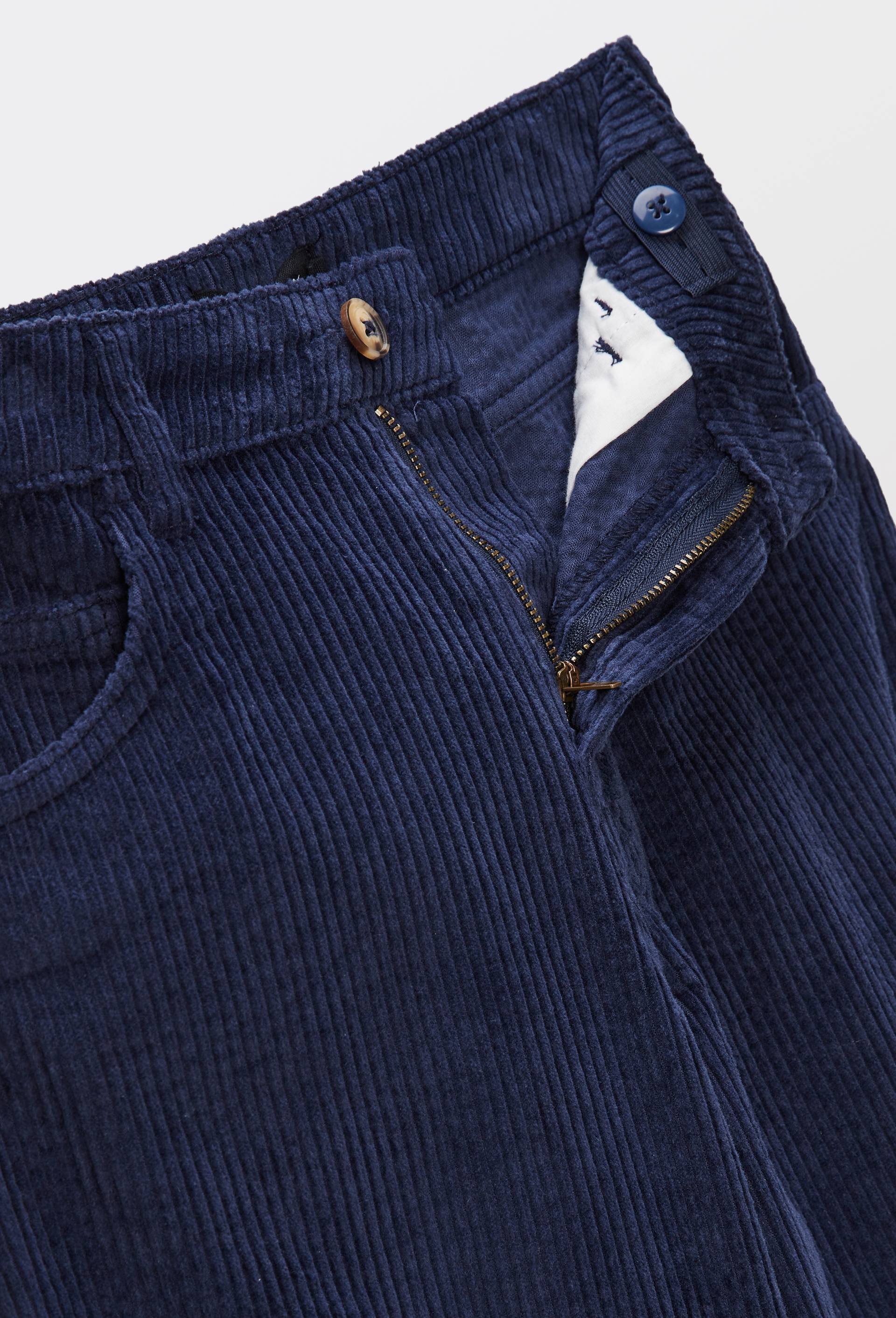 Pantalon uni en velours c&ocirc;tel&eacute;, Bleu fonc&eacute;, large image number 2