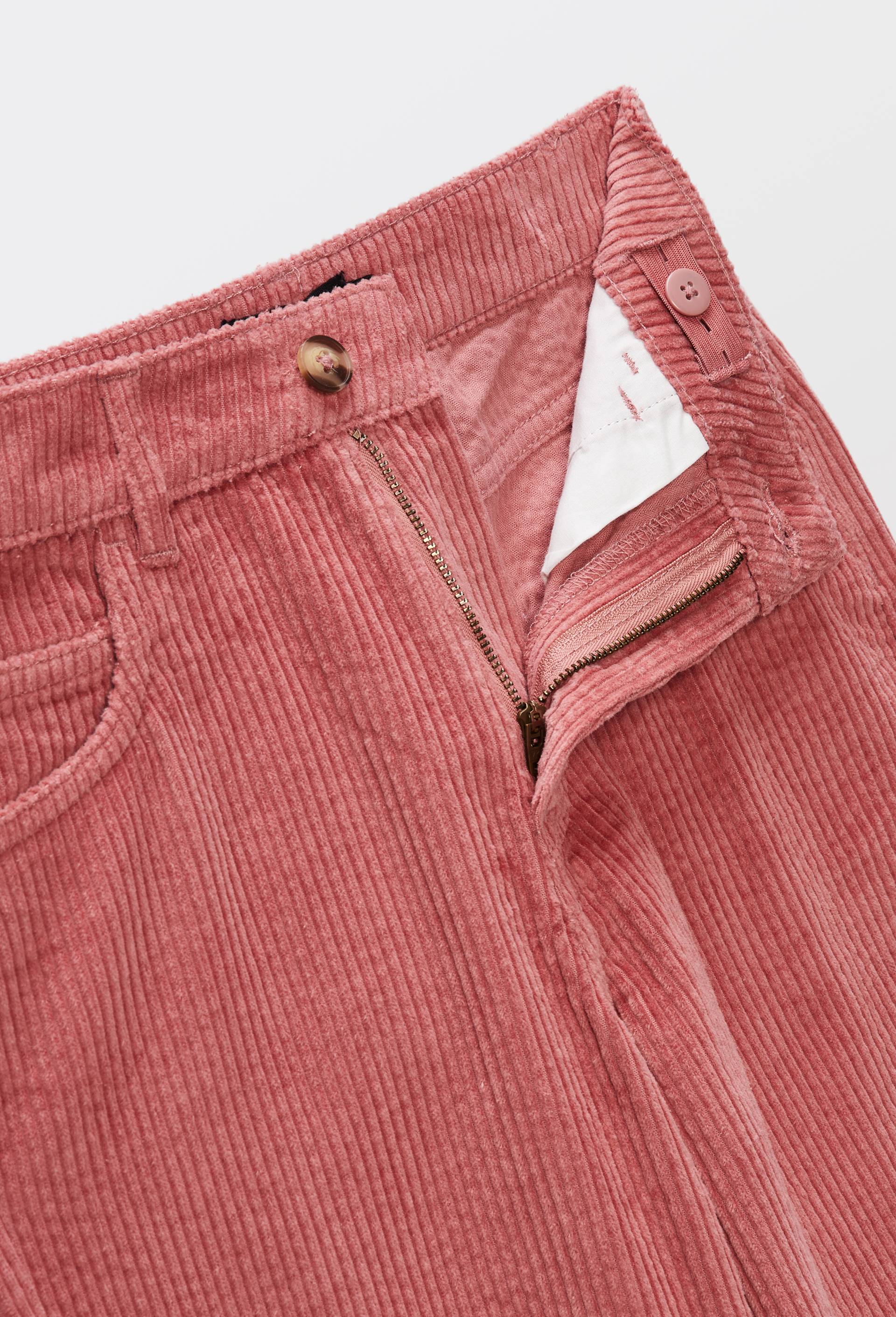 Pantalon uni en velours c&ocirc;tel&eacute;, Rose fonc&eacute;, large image number 2
