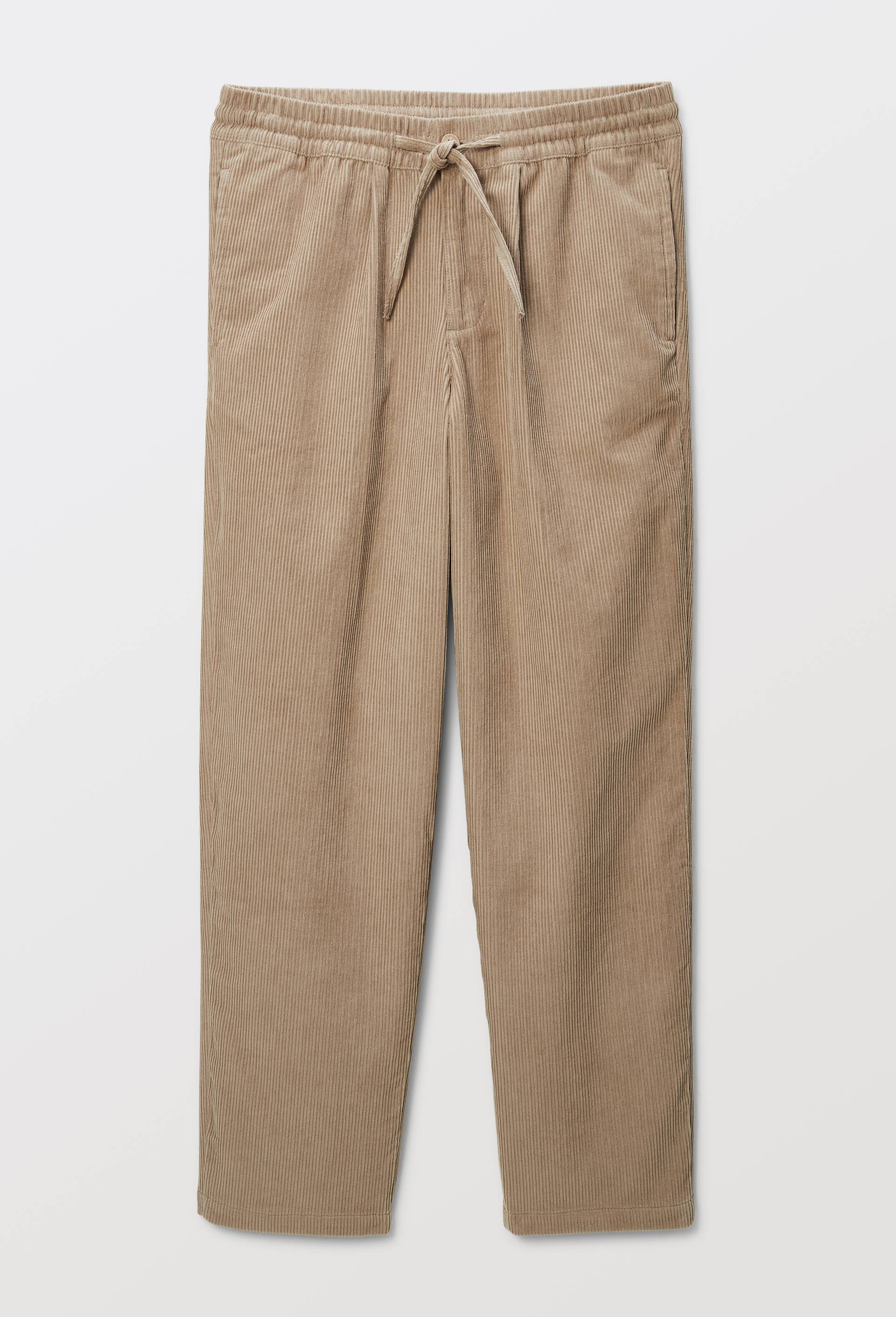Pantalon en velours &agrave; pinces taille &eacute;lastiqu&eacute;e en coton BIO GOTS, Beige clair, large image number 4