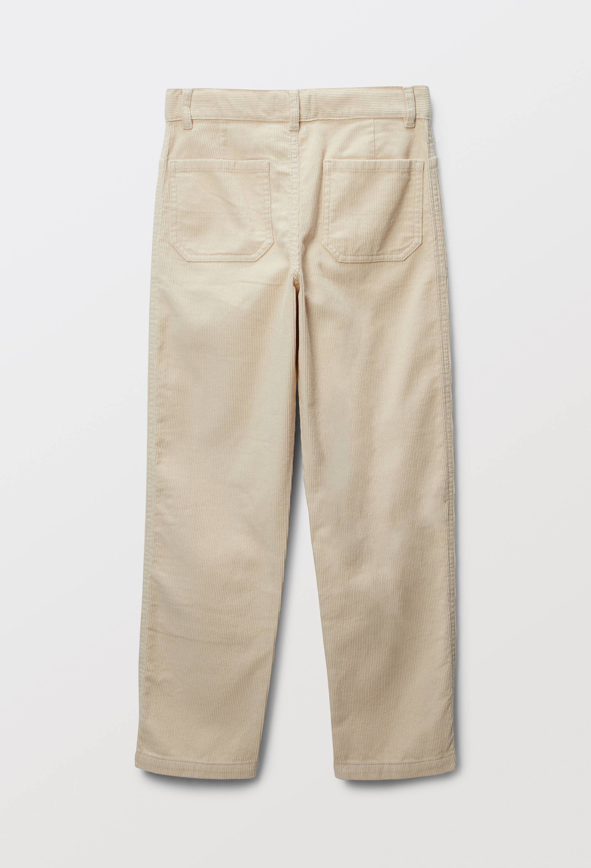Pantalon large en velours c&ocirc;tel&eacute; en coton, Beige clair, large image number 2